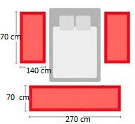 my home Bettumrandung »Shaggy 30«, (3 tlg.), gewebt, 2- oder 3-teilig, Bettvorleger, Läufer-Set, Uni-Farben