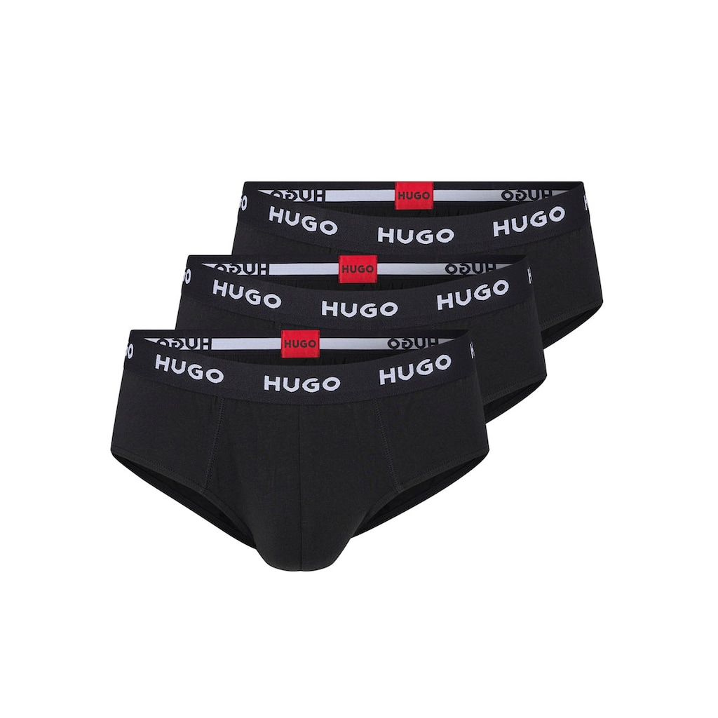 HUGO Underwear Hüftslip »HIPBRIEF TRIPLETPACK«, (Packung, 3 St., 3er Pack), mit modischem HUGO Logo-Elastikbund