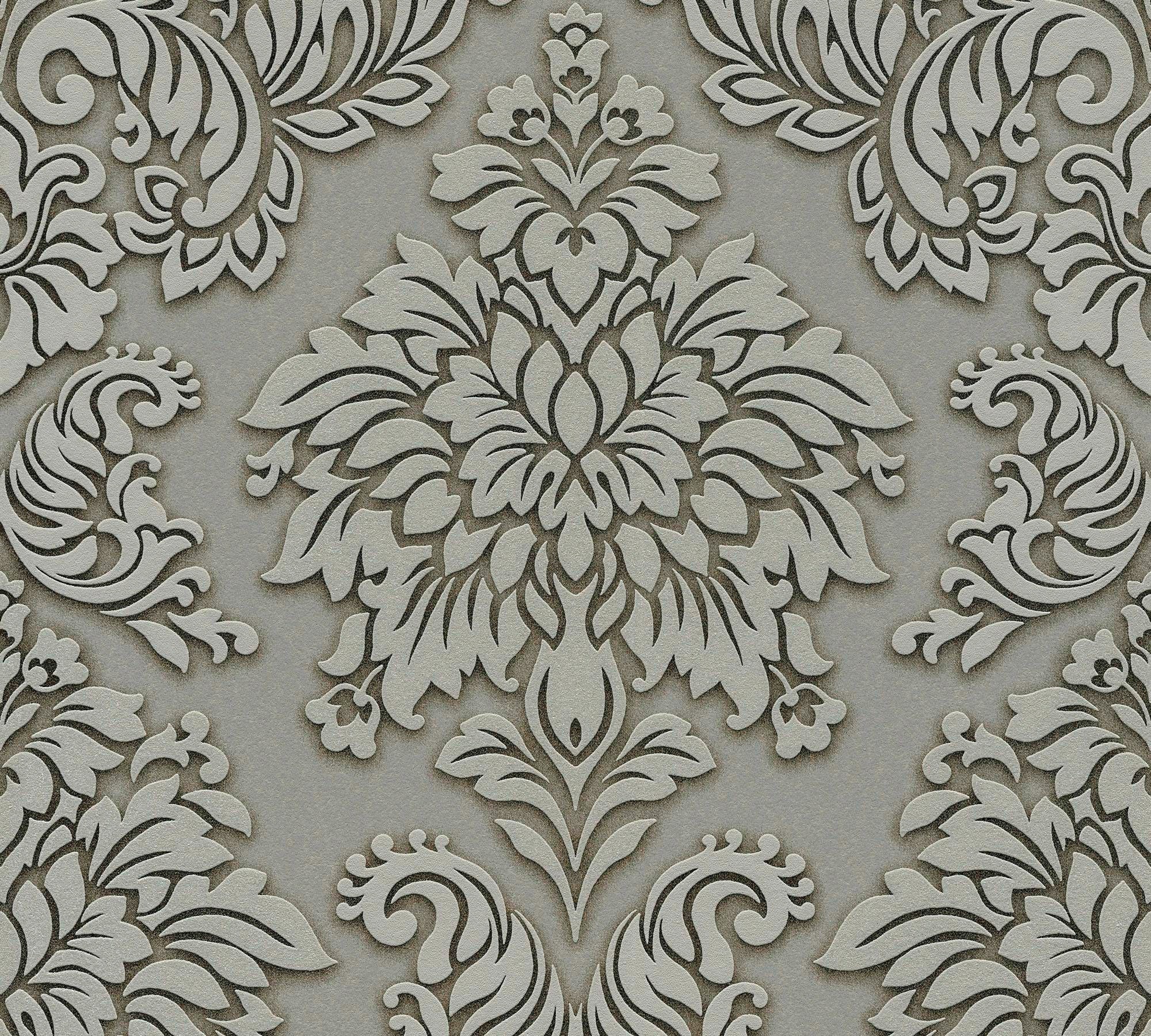 living walls Vliestapete "Metropolitan Stories Lizzy London" Barock gemustert ornamental leicht strukturiert Ornament Tapete Barock Metallic Tapeten Wohnzimmer Schlafzimmer Küche