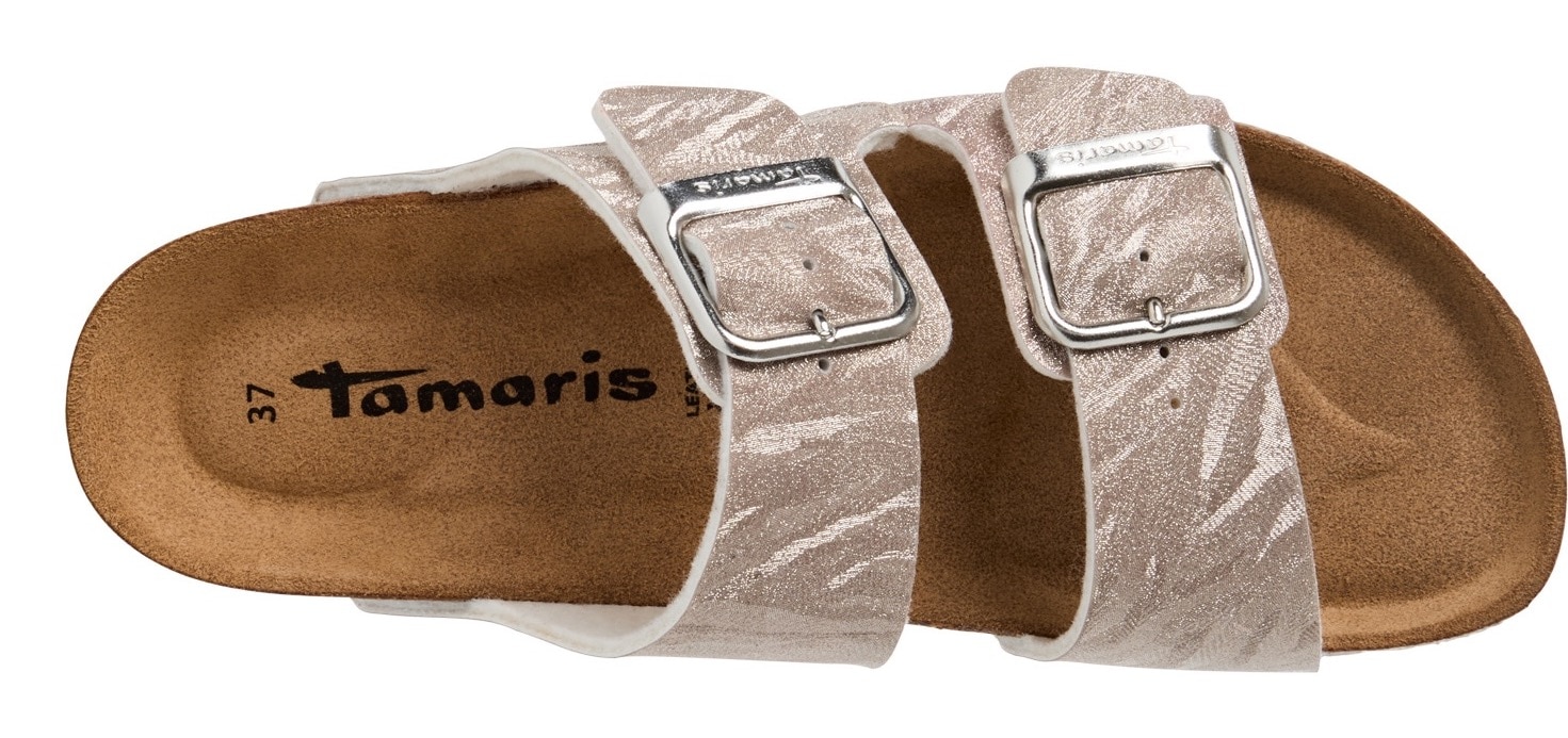 Tamaris Pantolette, Sommerschuh, Schlappen mit gepolstertem Fußbett