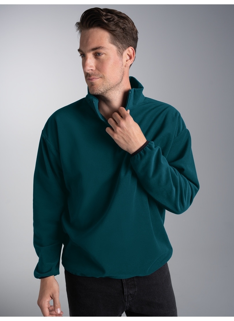 Trigema "TRIGEMA Fleece Sweatshirt mit Stehkragen"