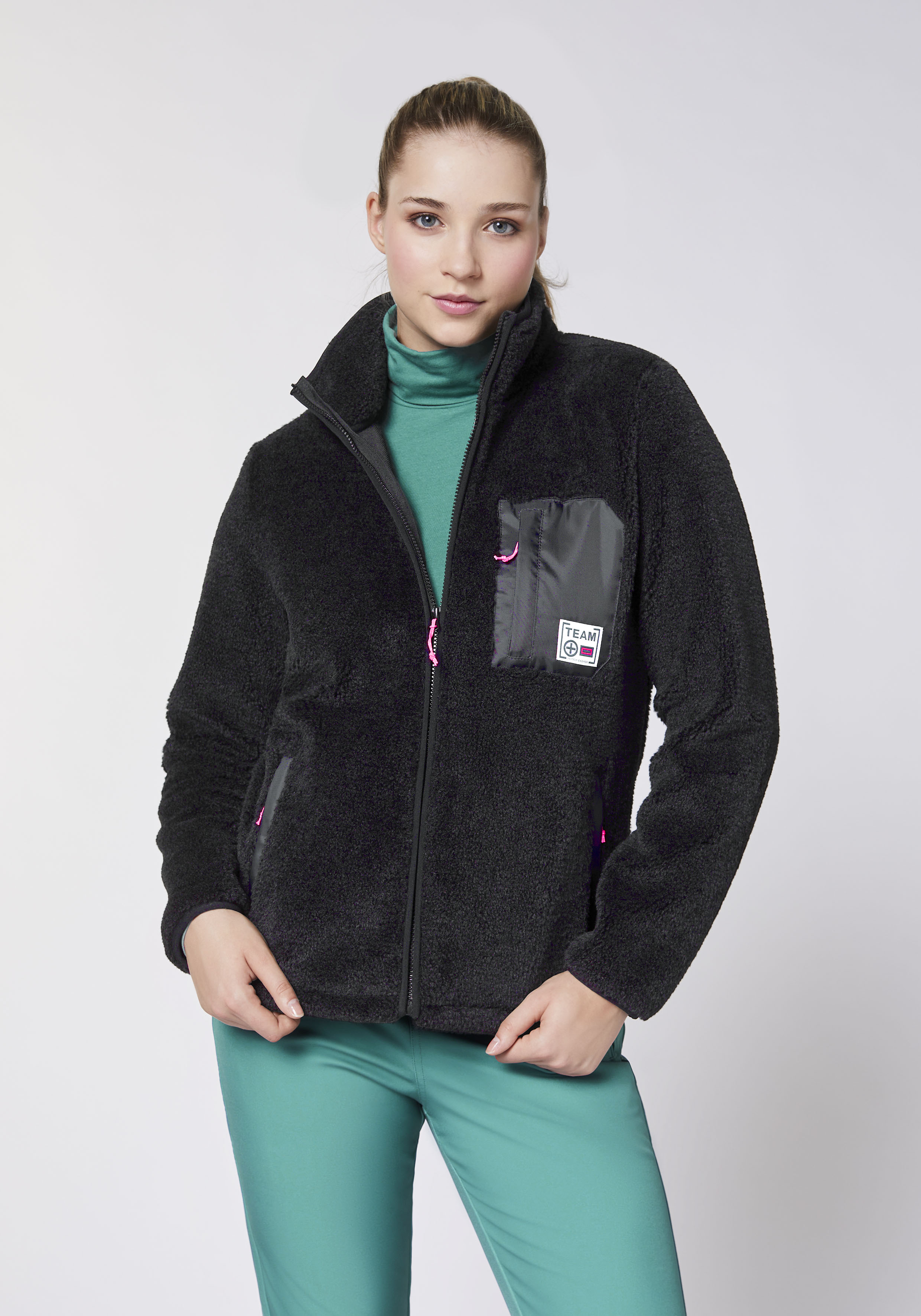 Chiemsee Fleecejacke ohne Kapuze - aus kuschelig wärmendem Sherpa Fleece