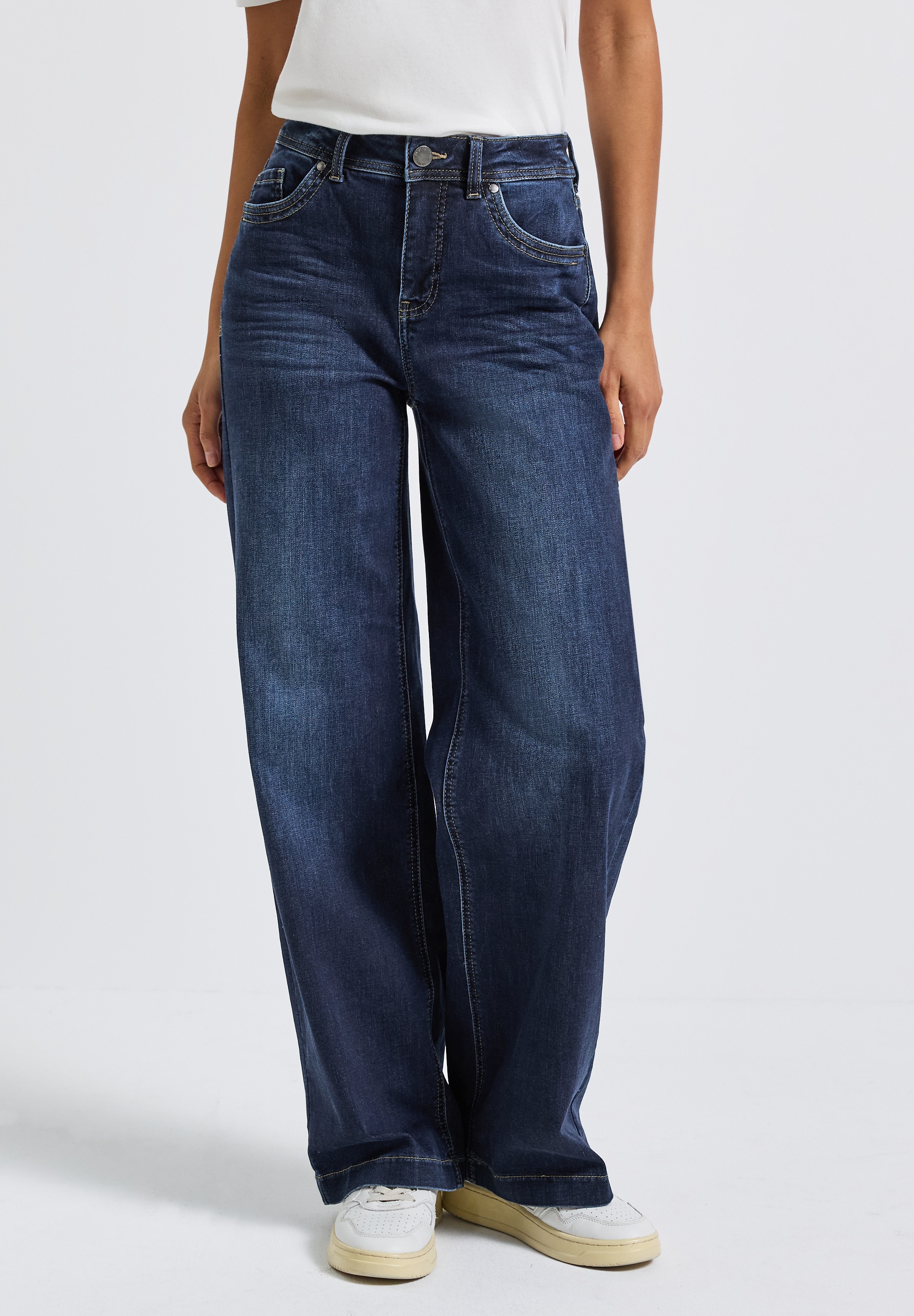STREET ONE Weite Jeans "Style Denim Wide Leg", im 5-Pocket-Style und mit St günstig online kaufen