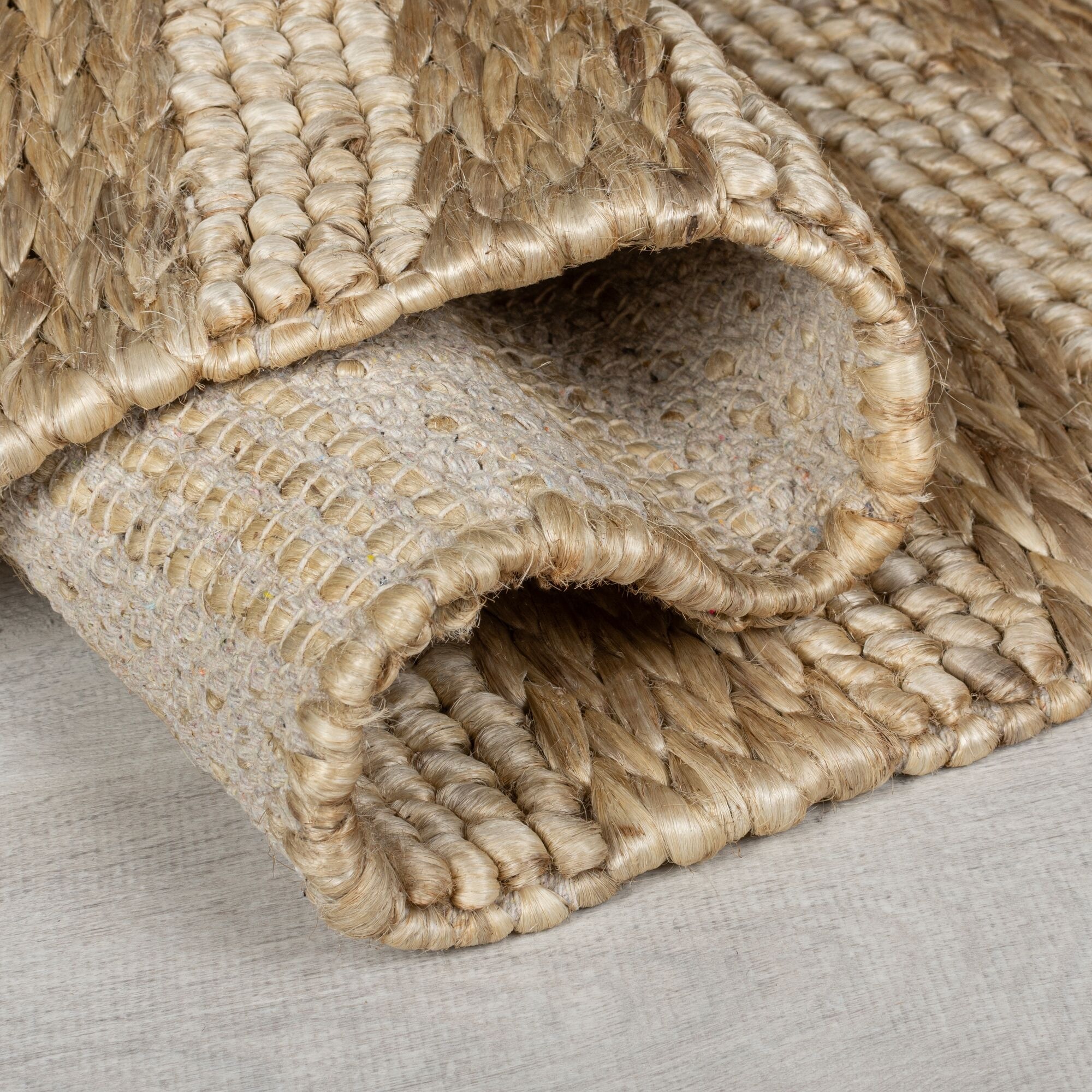 Thumbnail - FLAIR RUGS Teppich "Drew Stripe, mit Flechtmuster" rechteckig 3 mm Höhe geflochtener Jute-Teppich mit Streifen- und Fisc...