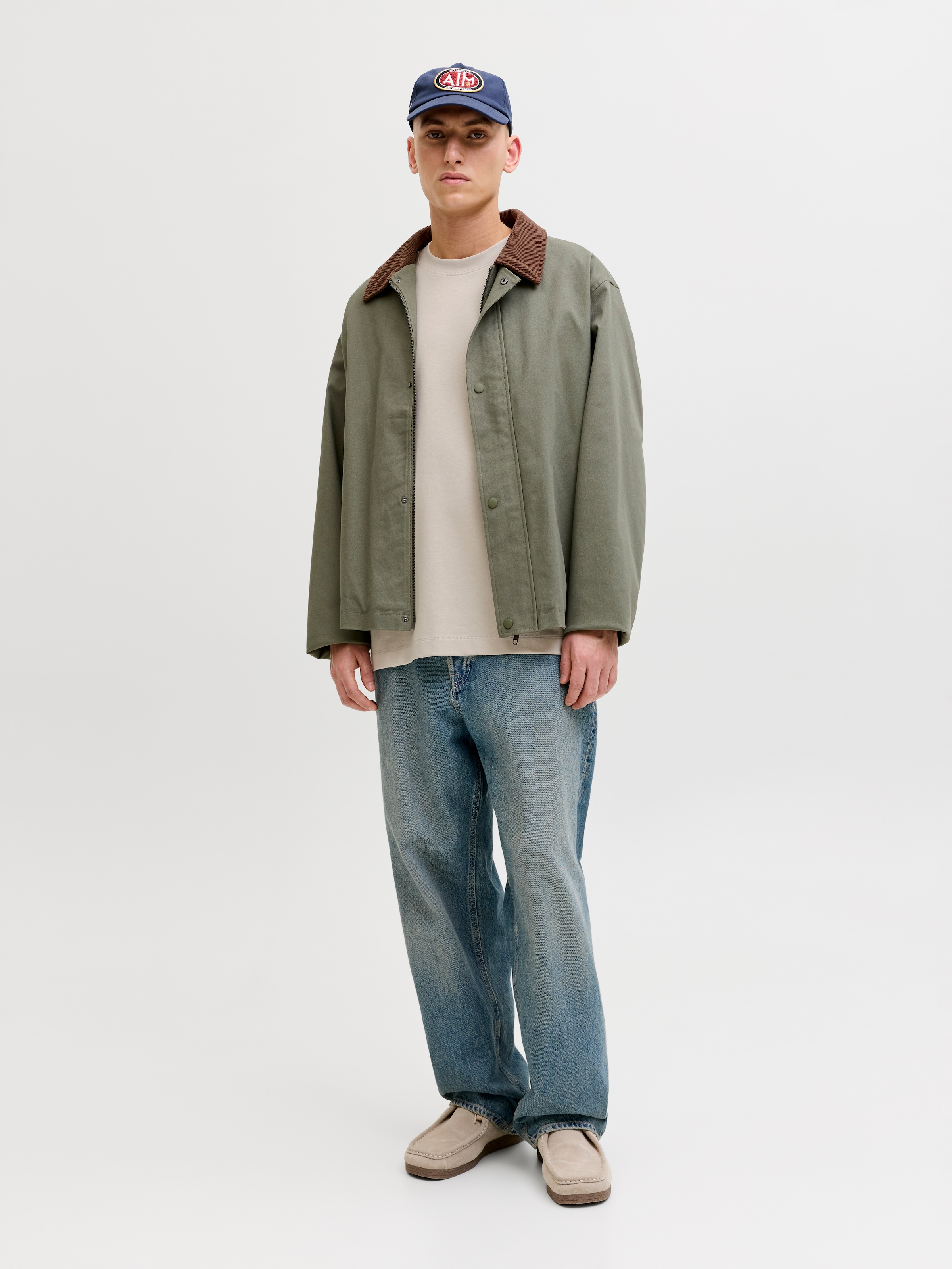 Jack & Jones T-Shirt »JJEBARRON TEE SS O-NECK NOOS« Baumwollmischung, loose fit