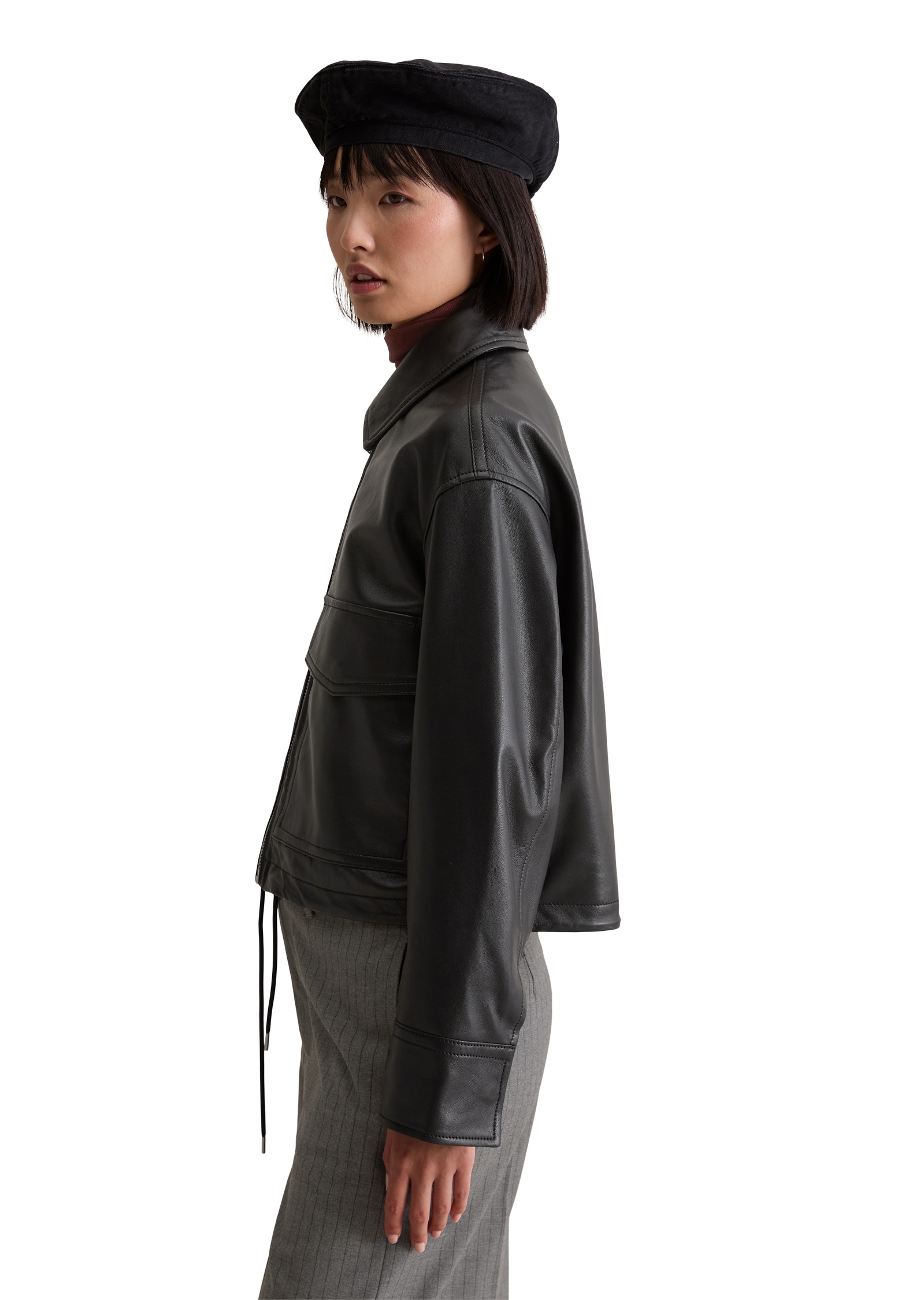 Marc O'Polo DENIM Lederjacke »aus softem Lammnappaleder« ohne Kapuze