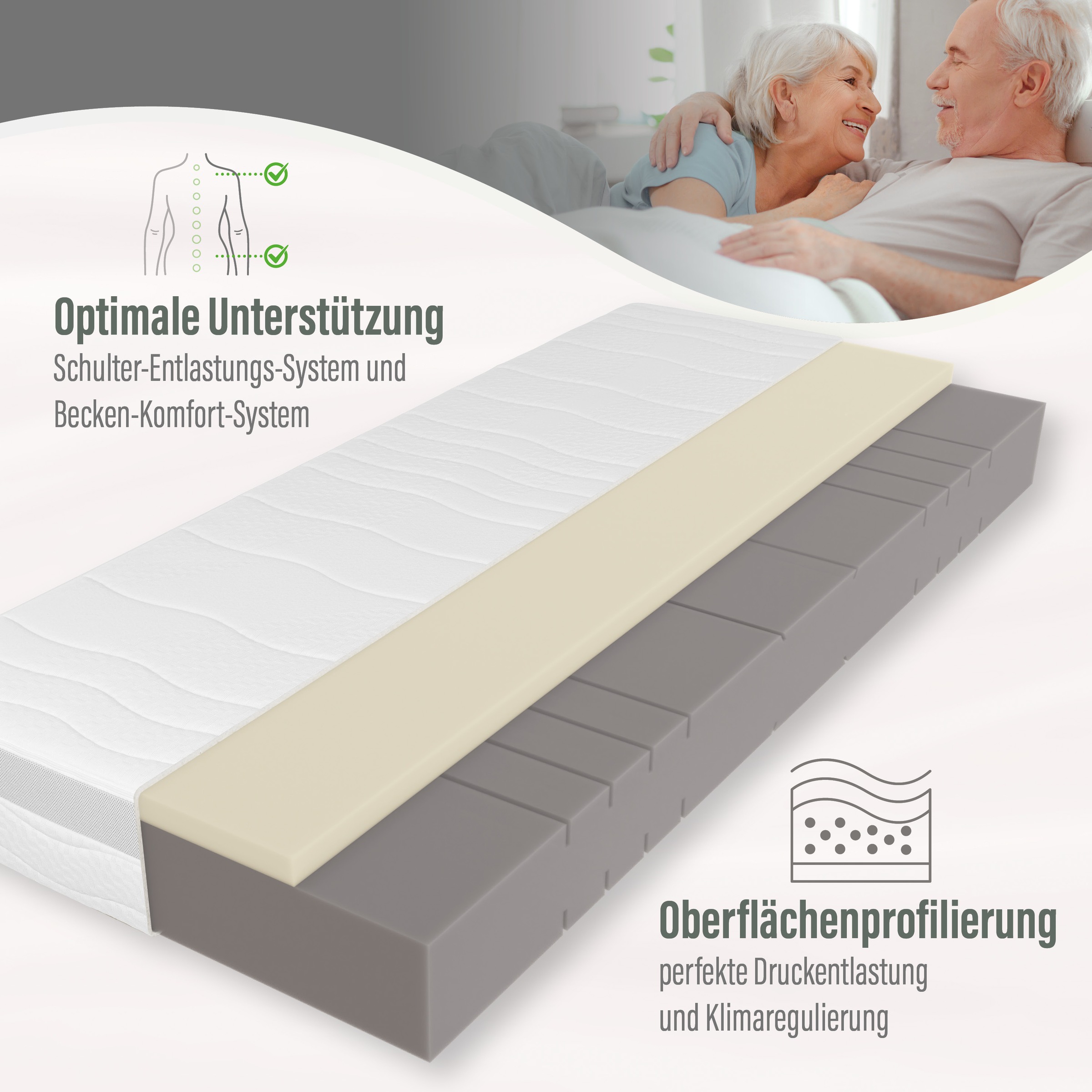 Beco Hybridschaum-Matratze »Feel Like Latex ONE KS« 21 cm hoch 1 Stk. tlg. Ergonomischer Hybridschaum mit komfortabler Feel Like Latex Auflage