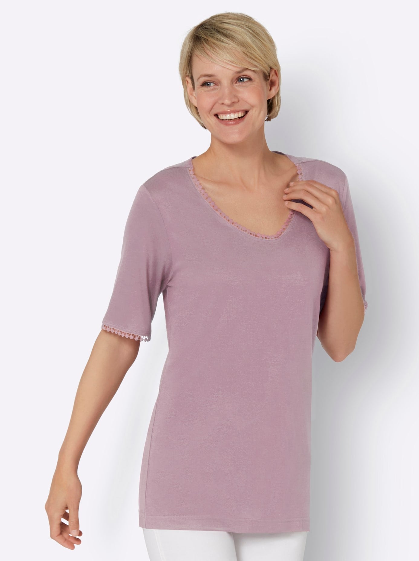 Classic Basics Kurzarmshirt »V-Shirt«, (1 tlg.)