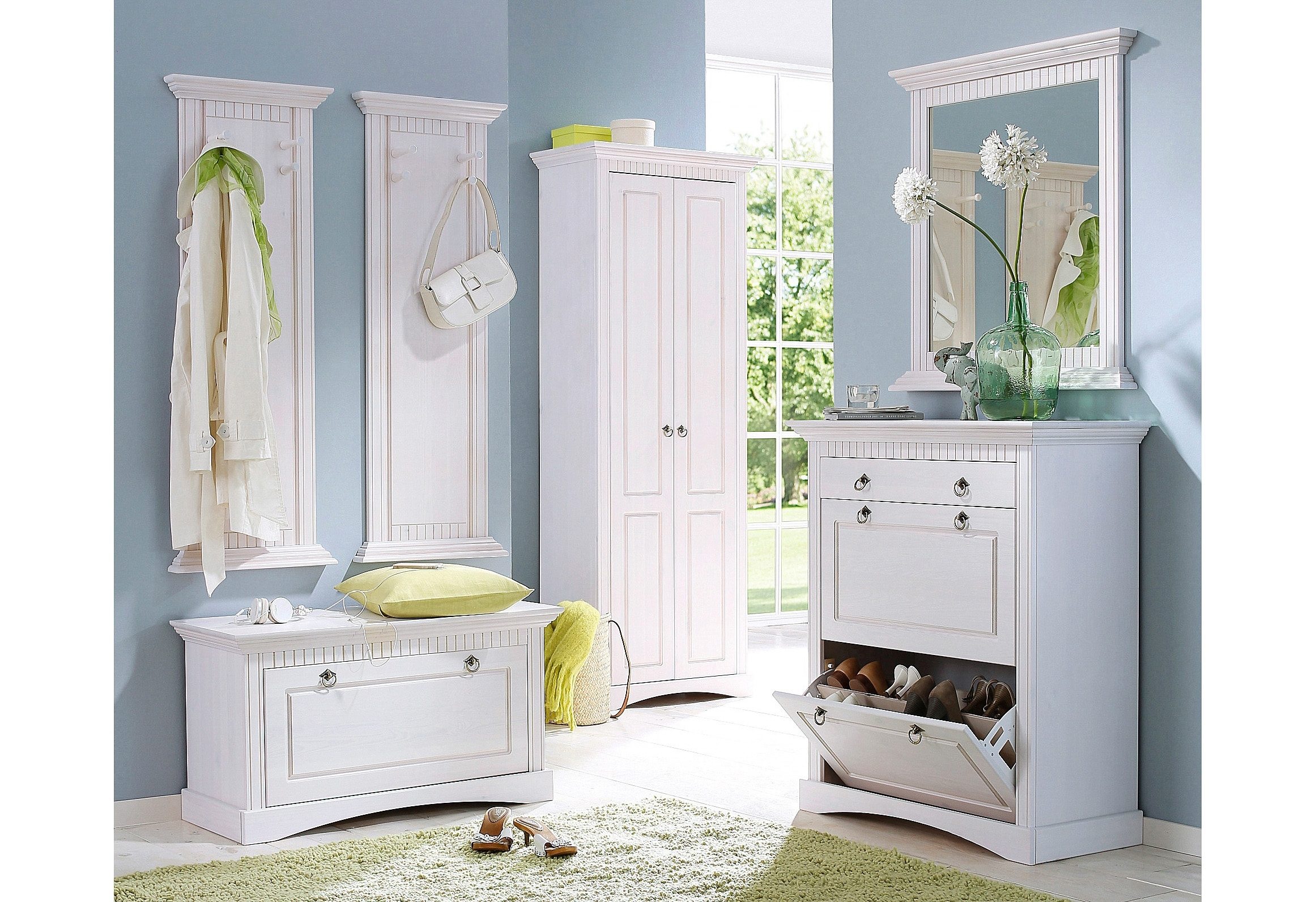 Home affaire Garderobenschrank "Rustic", aus massiver Kiefer, Breite 71 cm, günstig online kaufen