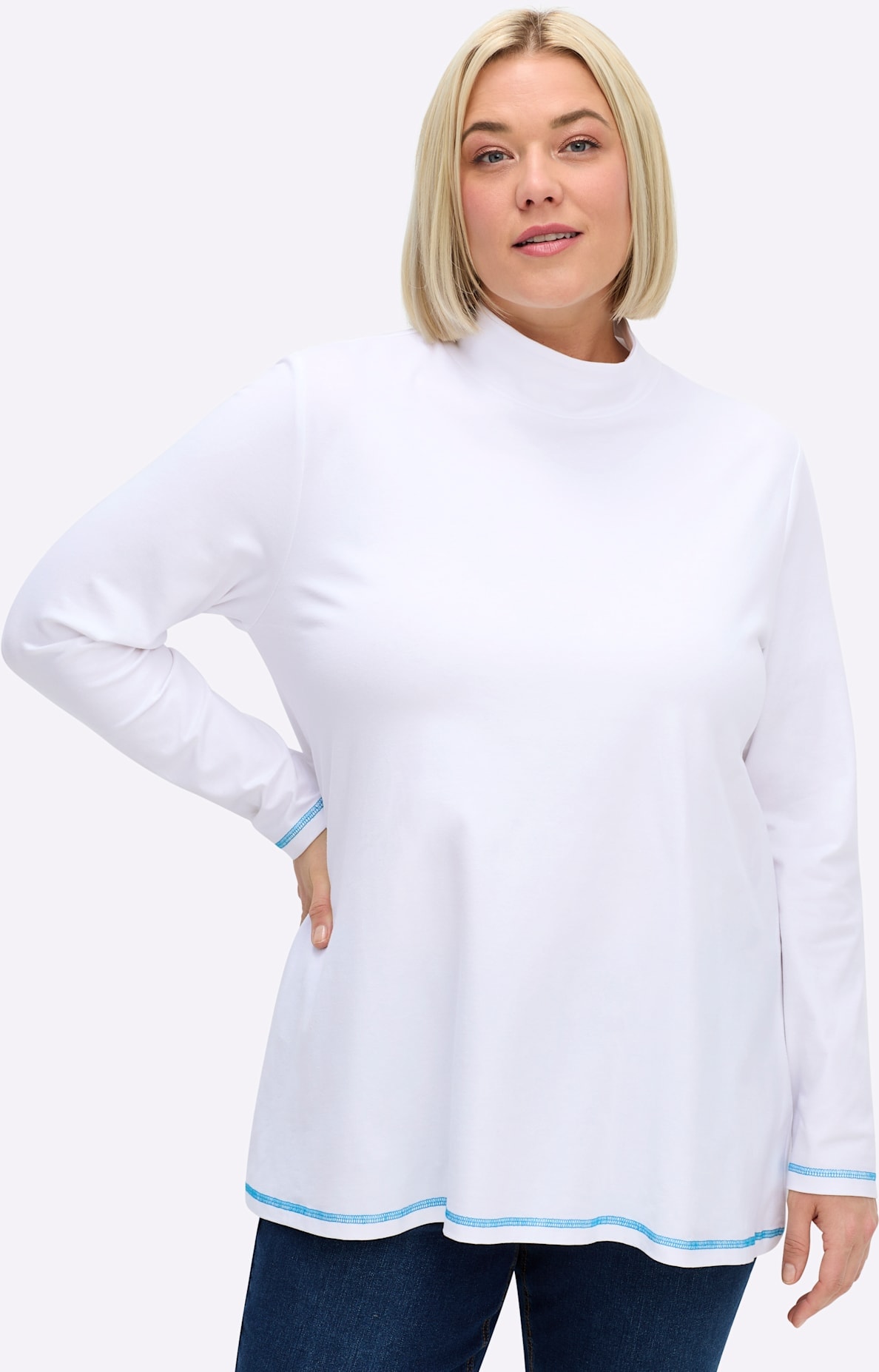 Sheego Rollkragenshirt "Rollkragen-Shirt", 1 Stk. günstig online kaufen