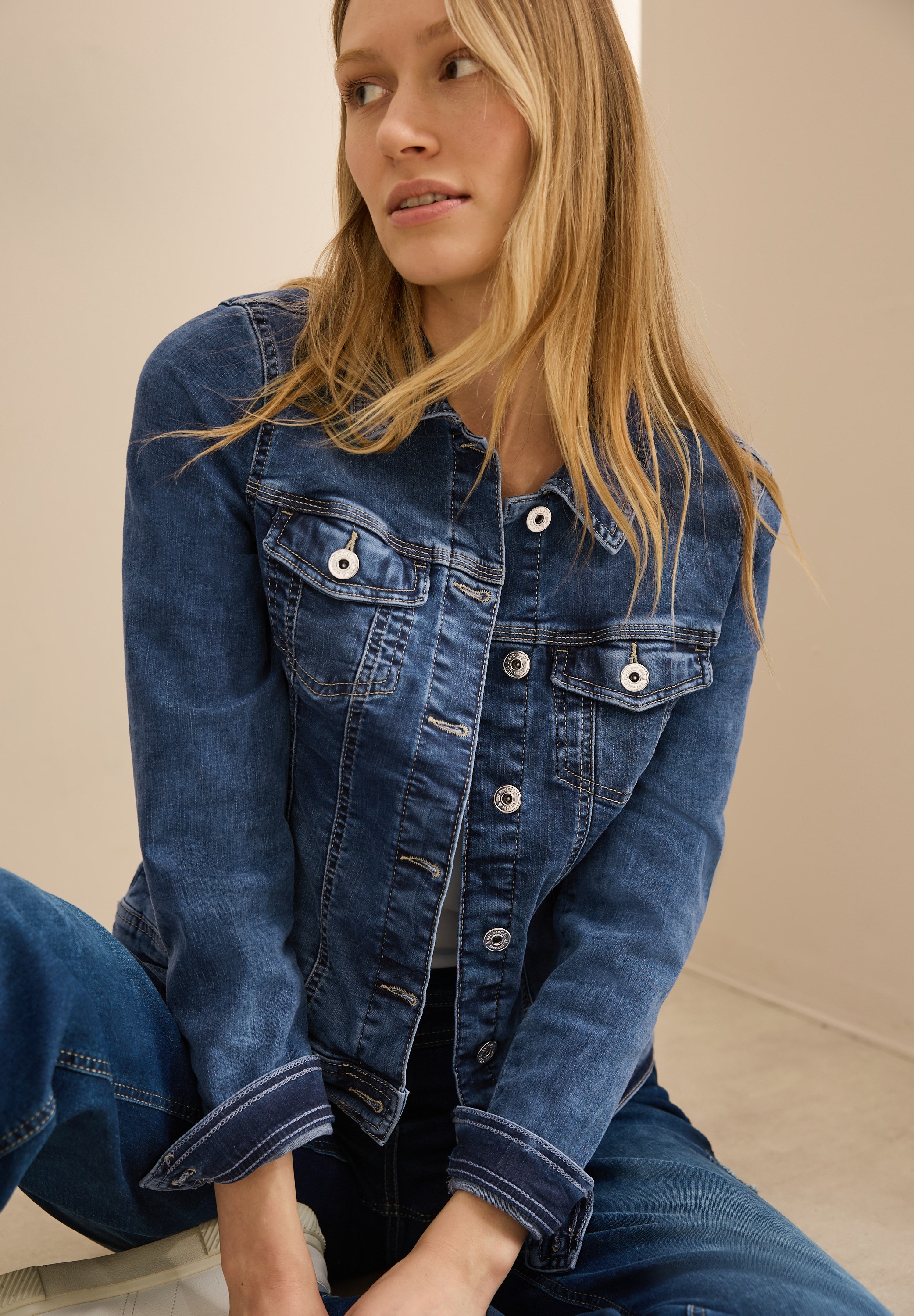 Thumbnail - Cecil Jeansjacke mit Brusttaschen