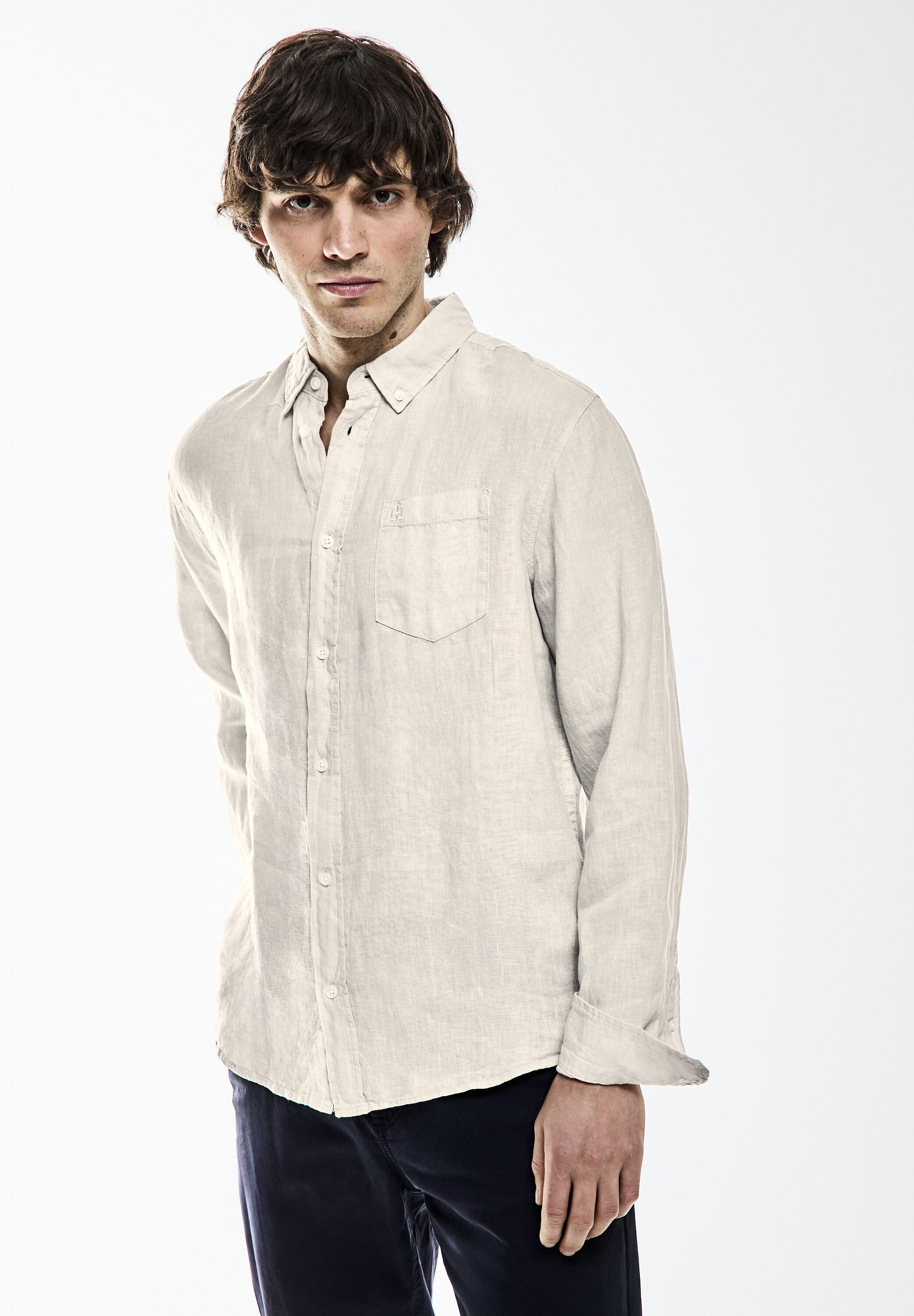 STREET ONE MEN Langarmhemd, soft und weich