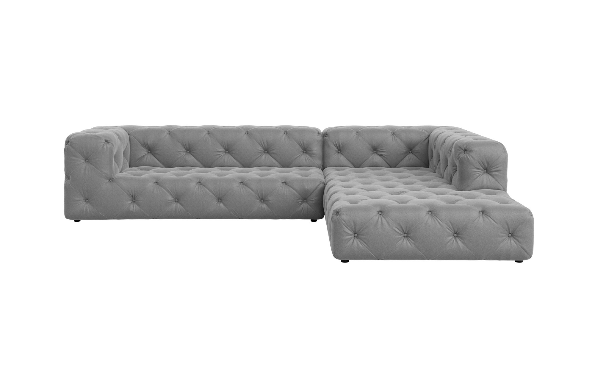 Places of Style Ecksofa »FOLLINA«, L-Form, mit klassischer Chesterfield-Knopfheftung