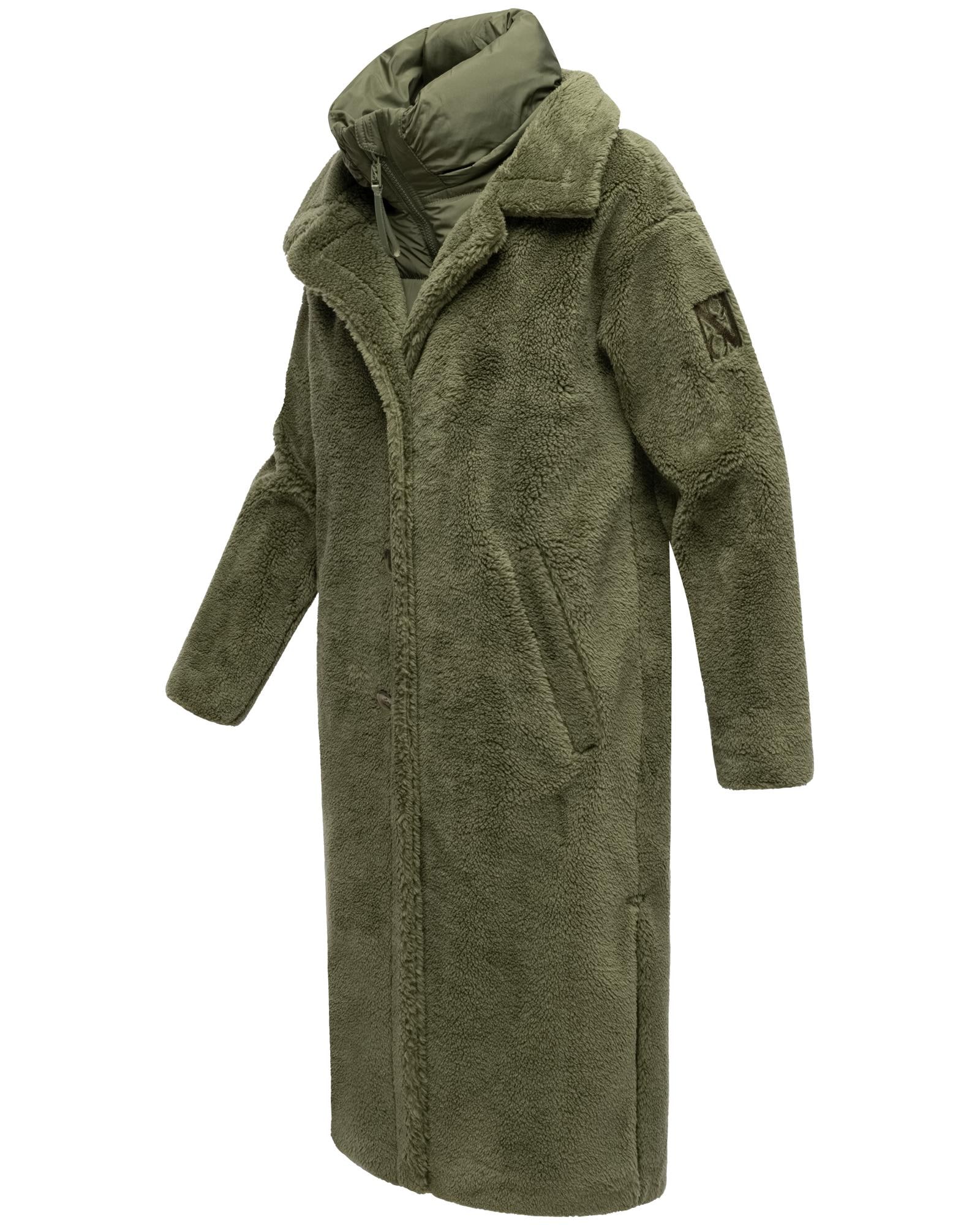 Navahoo Wintermantel »Teddyzauber 14«, Plüschmantel aus Teddyfleece mit abnehbmarem Krageneinsatz