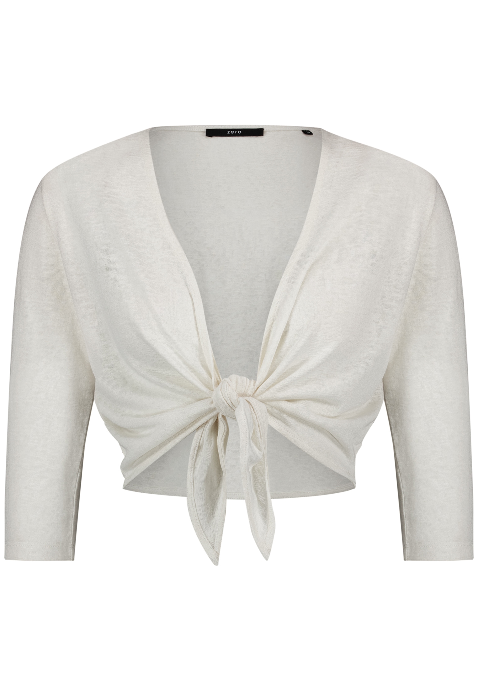 Zero Sweatjacke »Damen mit 3/4 Arm« Wickel-Design