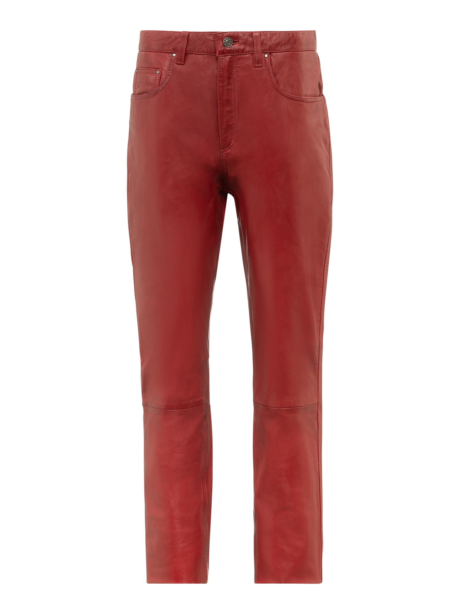 RICANO 5-Pocket-Hose "Lederhose Slim Fit" Handgefertigt aus echtem Leder