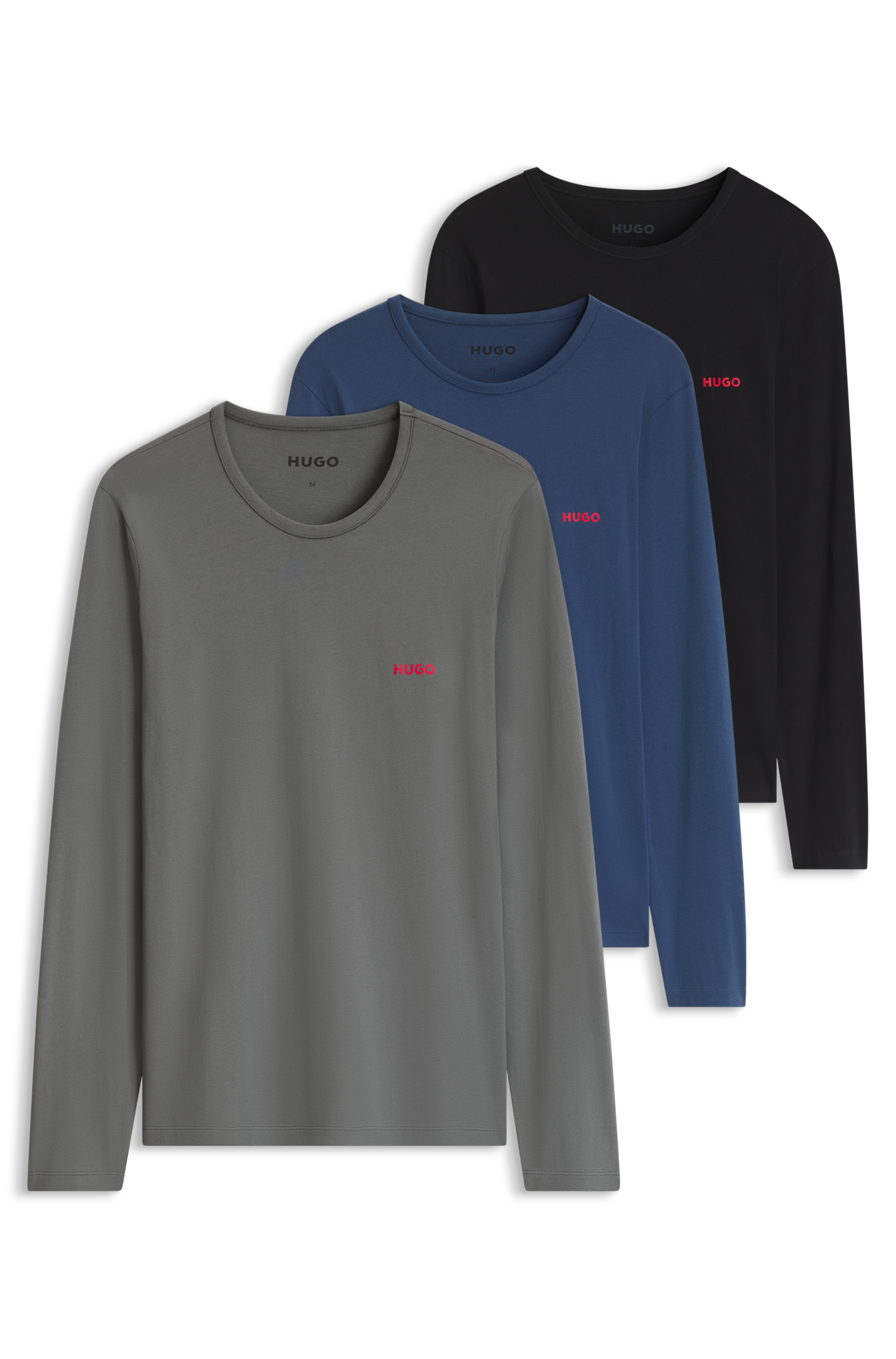 HUGO Underwear Langarmshirt "LS-SHIRT RN TRIPLET" Set