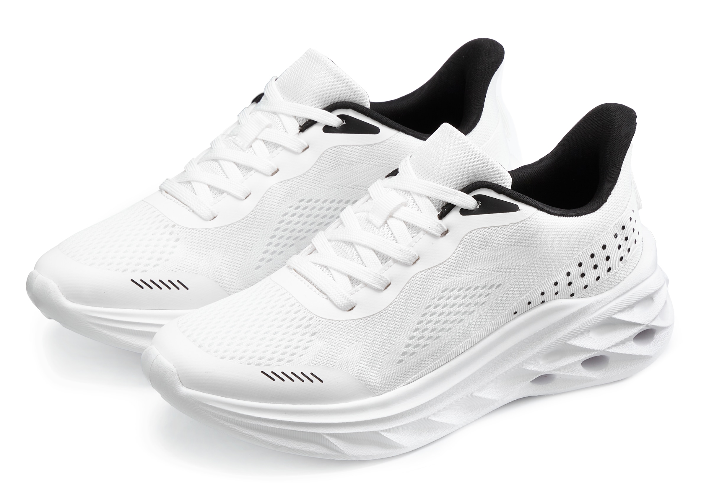 John Devin Sneaker "Schnürschuh, Freizeitschuhe, Schnürhalbschuhe, Halbschuh, Turnschuh" NEU im sportiven Look aus luftigem Mesh-Material VEGAN