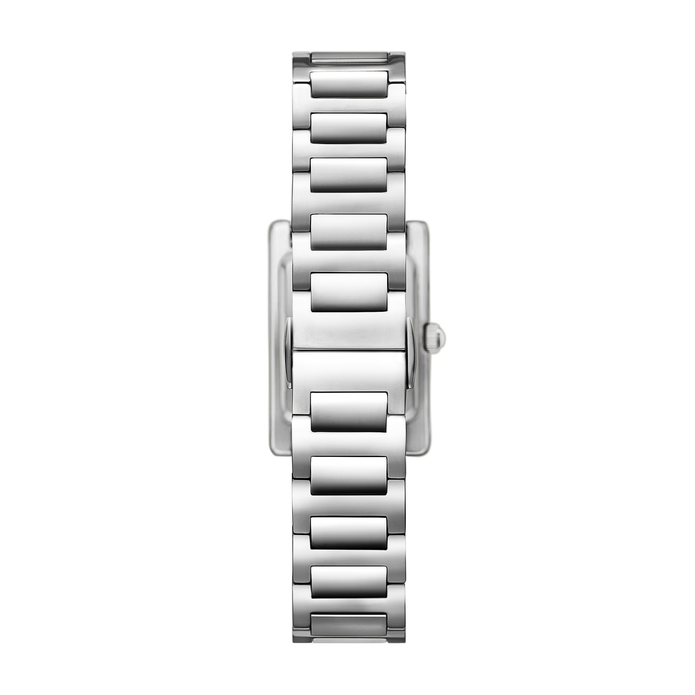 Emporio Armani Quarzuhr Armbanduhr, Damenuhr, Edelstahlarmband, analog, Glassteine