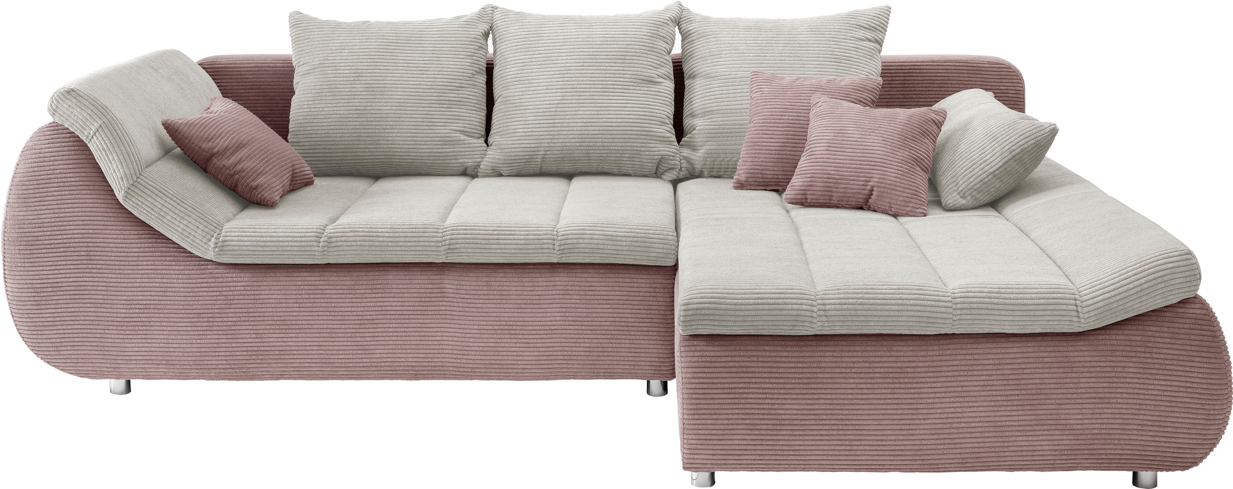 INOSIGN Ecksofa "Imola elegant und bequem, aktuelle Steppung im Sitz, L-For günstig online kaufen