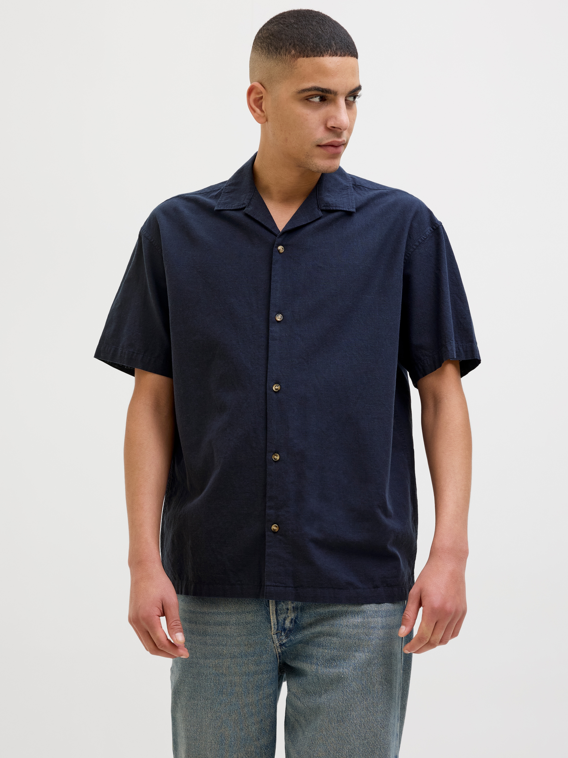 Jack & Jones Kurzarmhemd "JJESUMMER RESORT SHIRT SS SN", mit Resort Kragen günstig online kaufen
