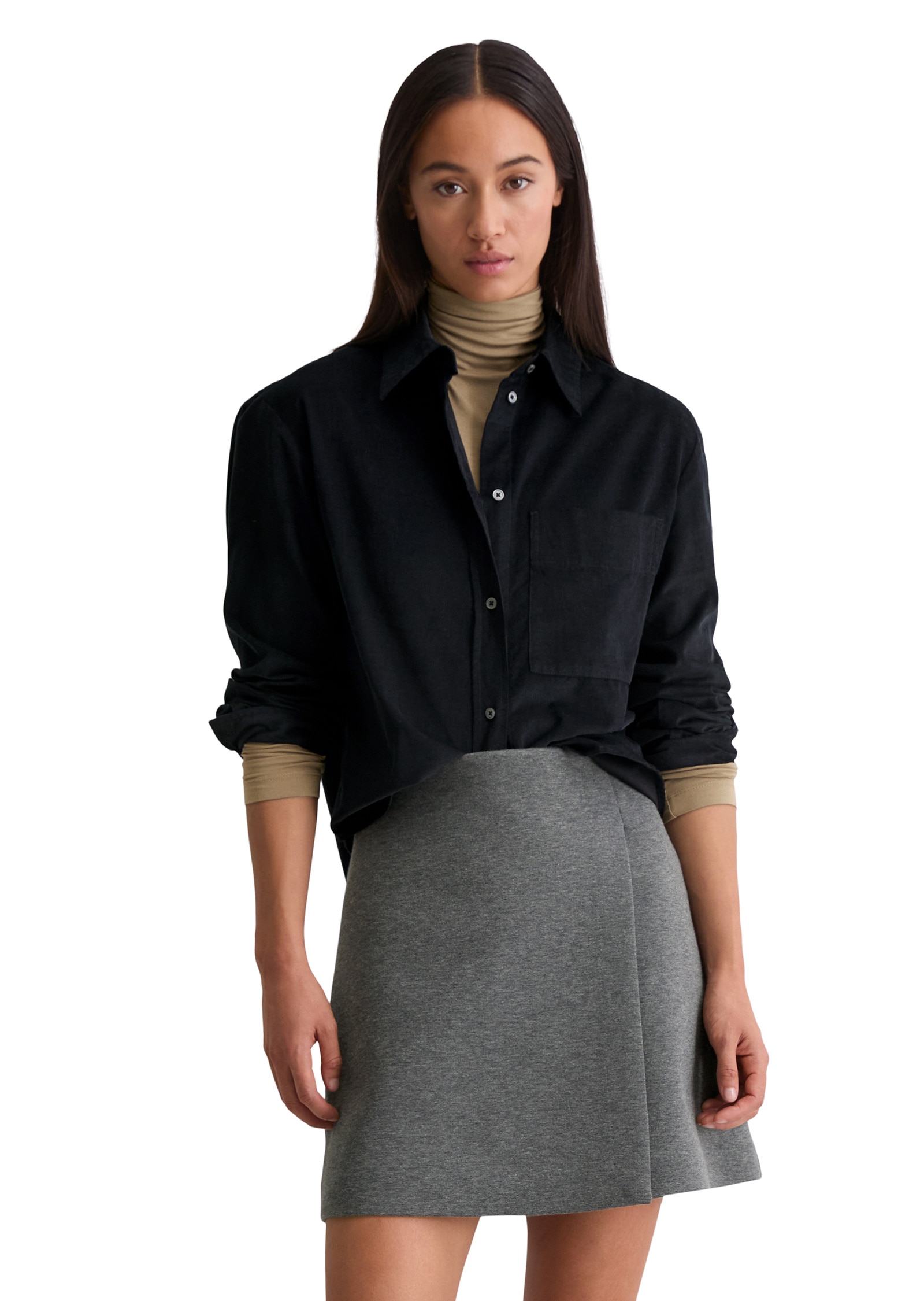 Marc OPolo Langarmbluse "aus softem Baumwolle-Lyocell-Mix" günstig online kaufen