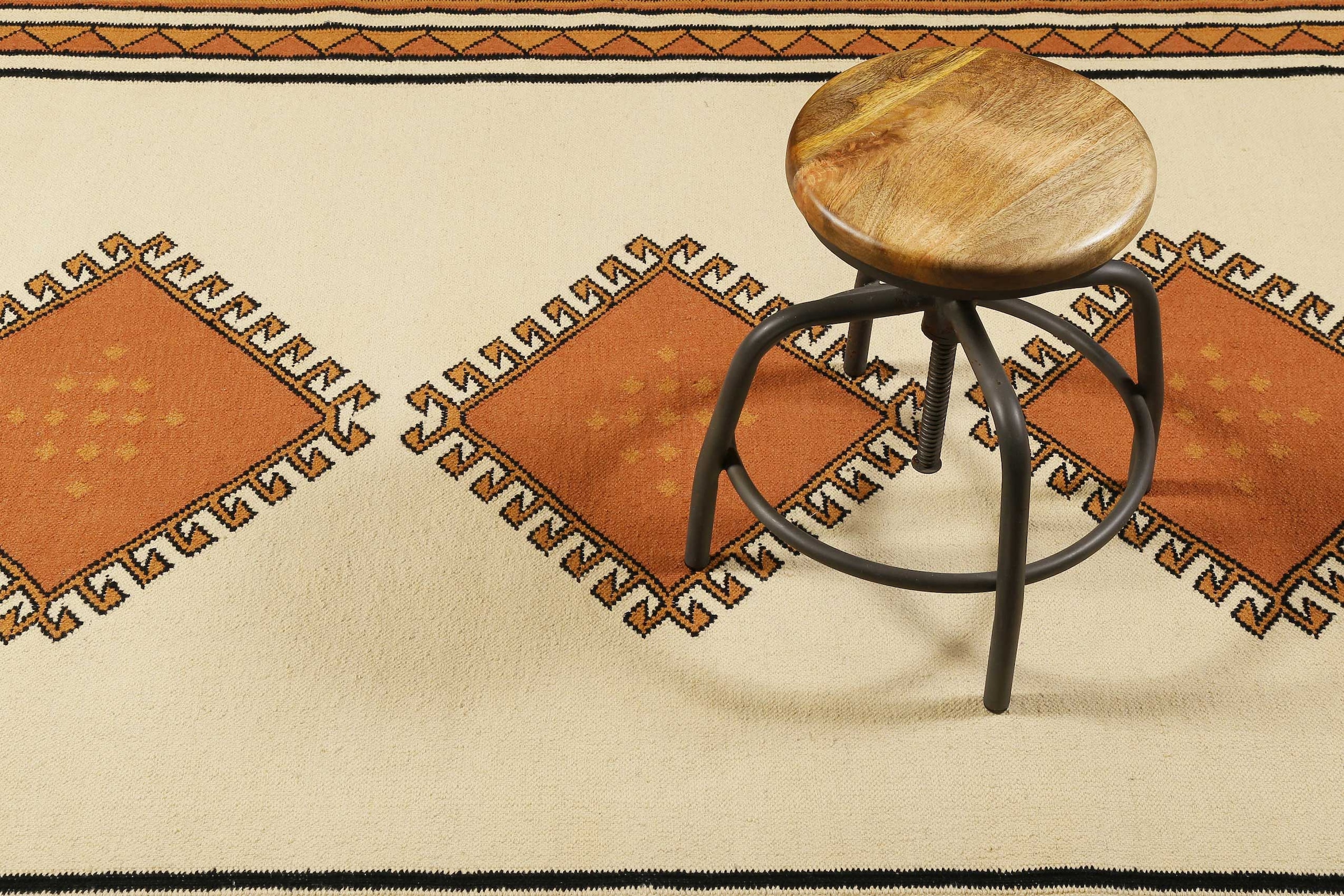Wecon home Teppich »Afoud« rechteckig 5 mm Höhe Kurzflorteppich, handgewebt, geometrisch, modern, stilvoll, natürlich