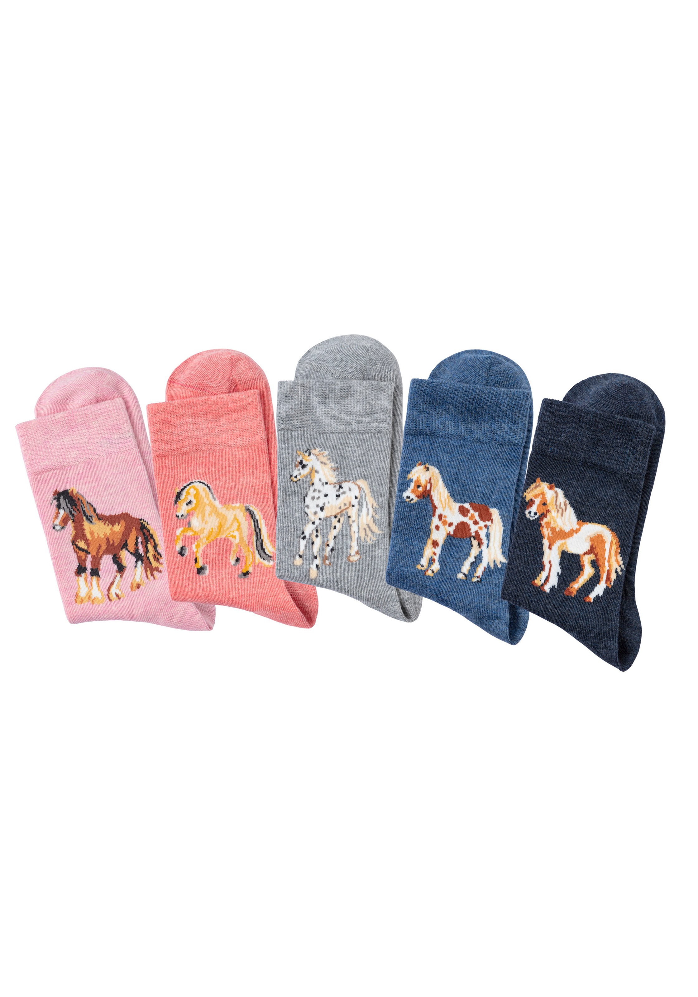H.I.S Socken Packung, 5 Paar tlg. Mit unterschiedlichen Pferdemotiven günstig online kaufen