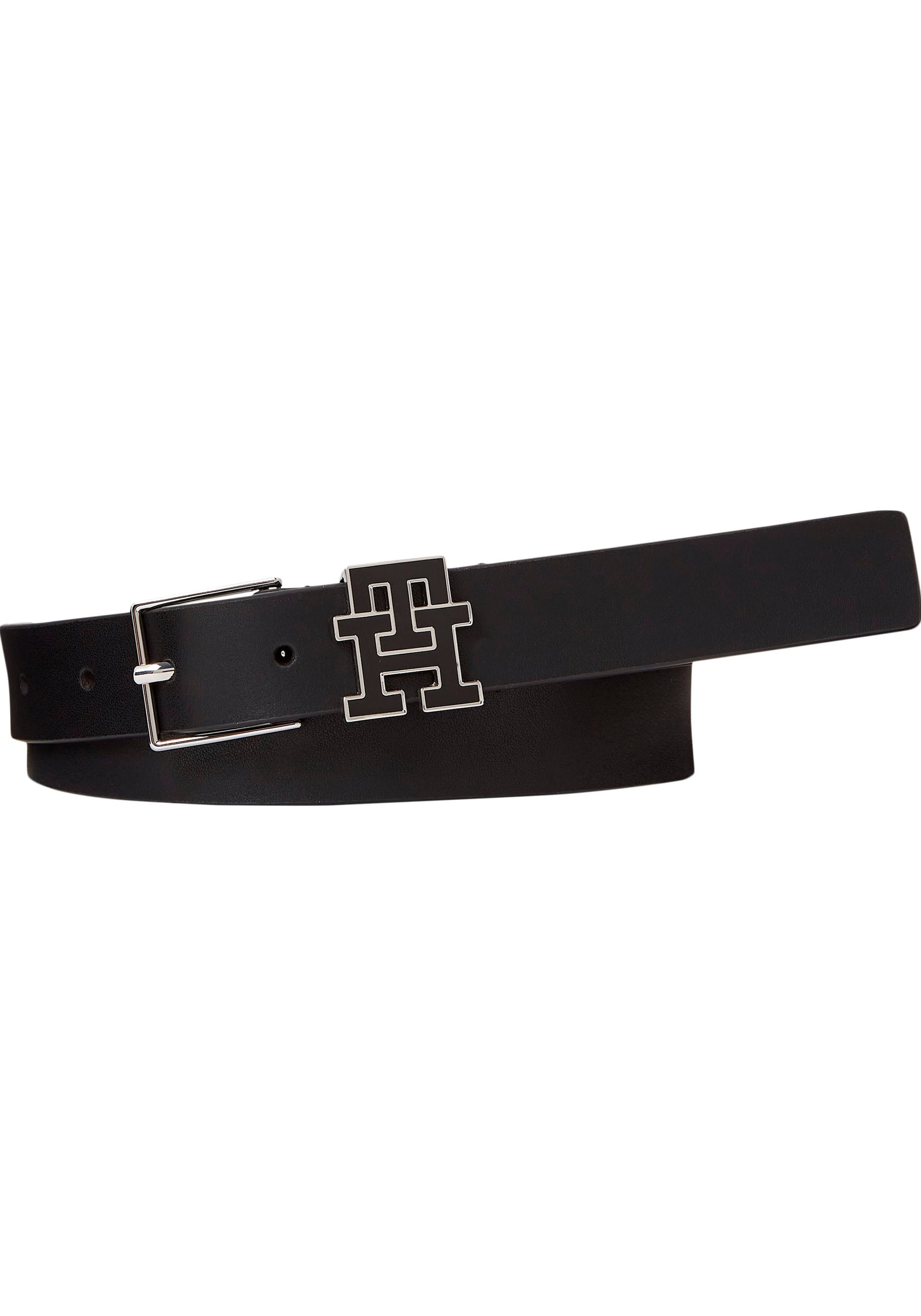 Tommy Hilfiger Ledergürtel »TH MONOGRAM 2.5«, mit Metall-Label kaufen | BAUR