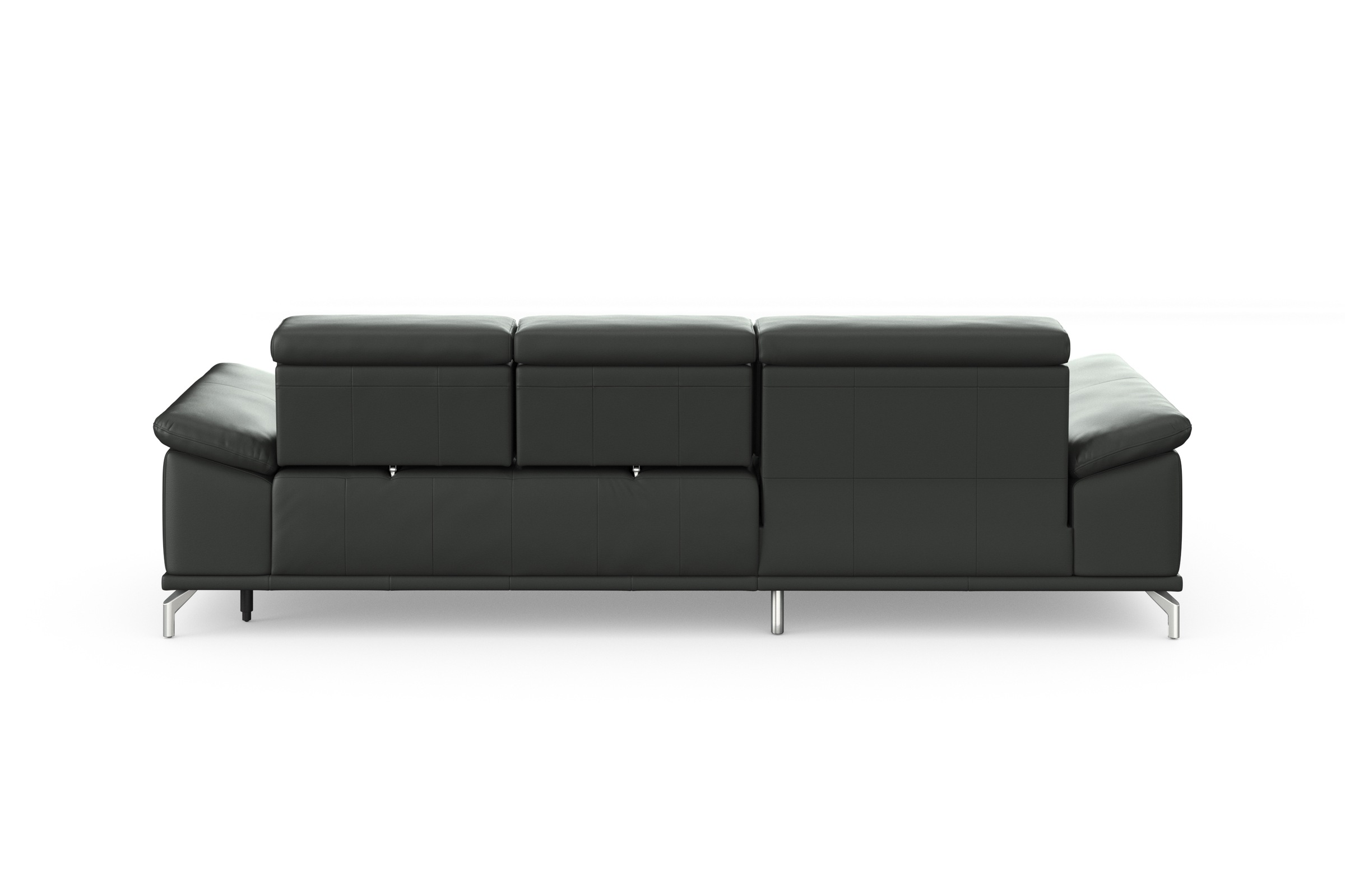sit&more Ecksofa »Cabrio L-Form, mit Sitztiefenverstellung, Arm- und Kopfteilverstellung«, 2 Nierenkissen, Federkern, optional Bettfunktion und Stauraum