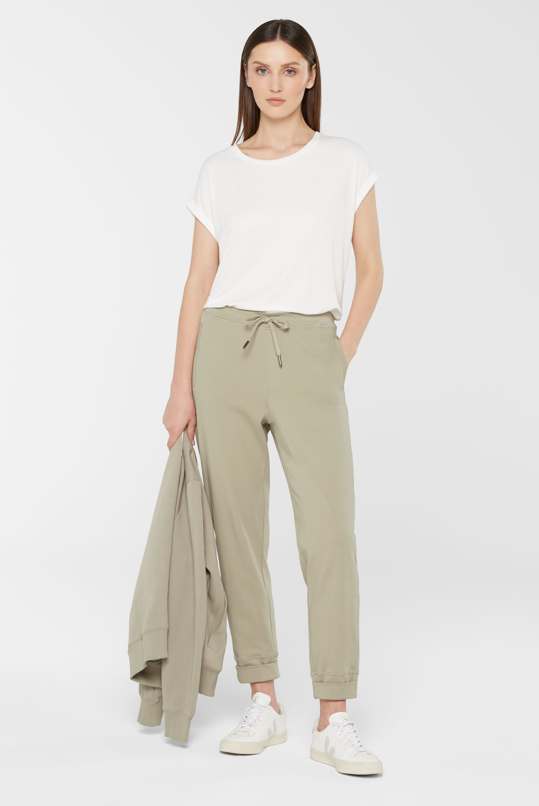 SENSES.THE LABEL Sporthose mit Elastikbund und Kordel günstig online kaufen