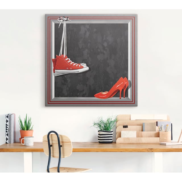 Artland Wandbild »Die roten Schuhe«, Mode, (1 St.), als Leinwandbild,  Wandaufkleber oder Poster in versch. Größen kaufen | BAUR