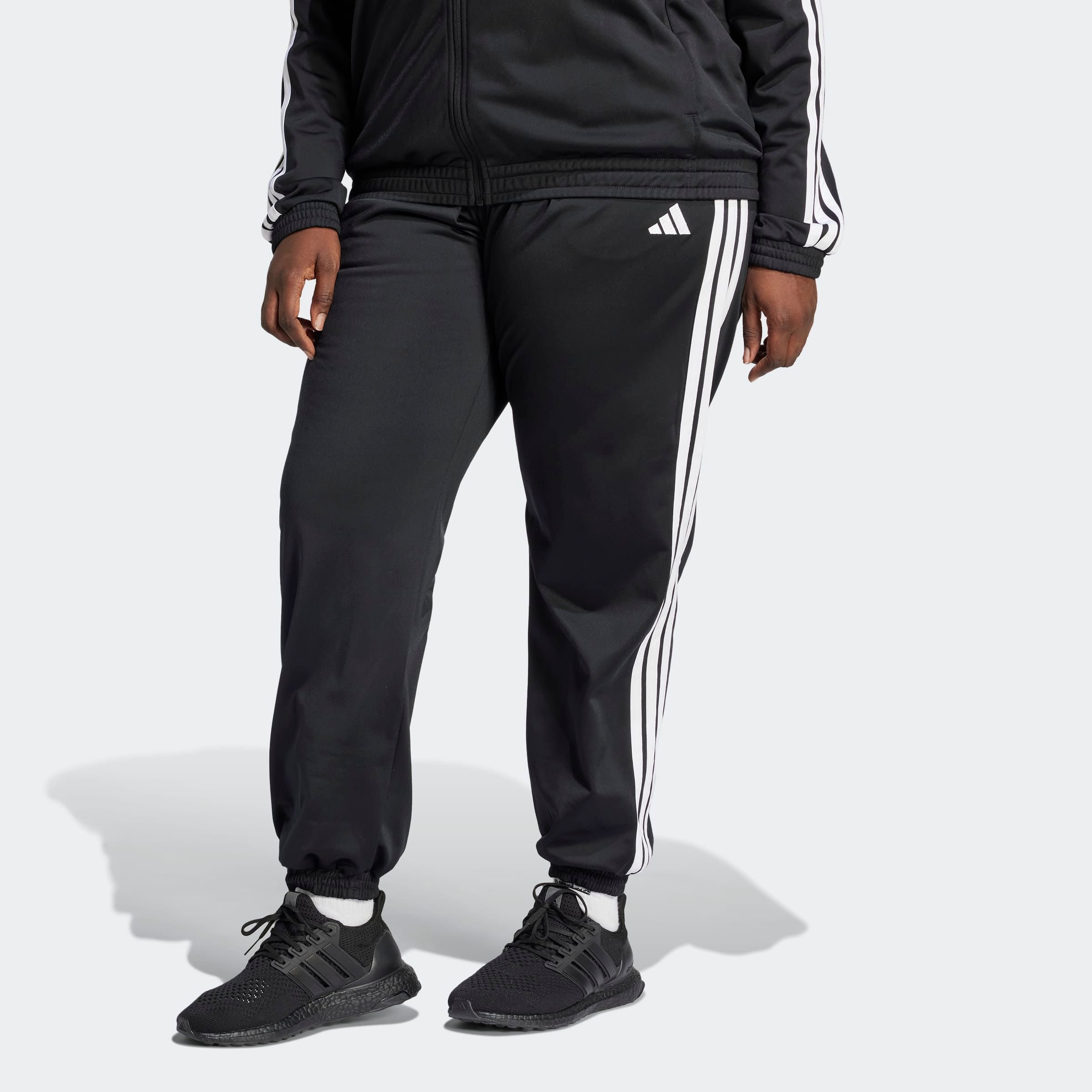 adidas Sportswear Sporthose "W 3S TP TRIC" mit Reißverschluss, aus Trikotstoff, normal-weiter Schnitt