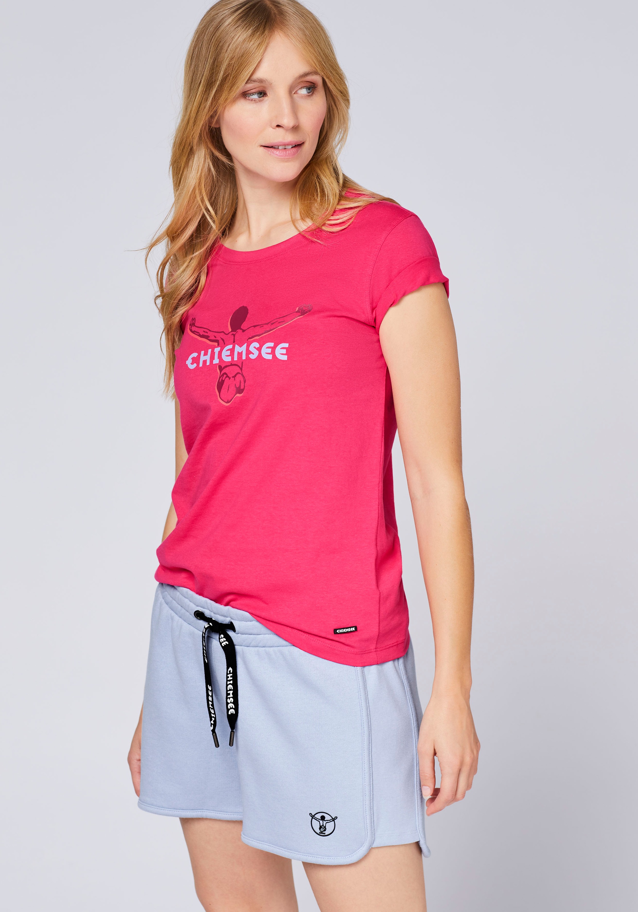 Print-Shirt CHIEMSEE, Damen, Gr. S (36), raspberry, 100% Baumwolle, Rundhals, Shirts 2