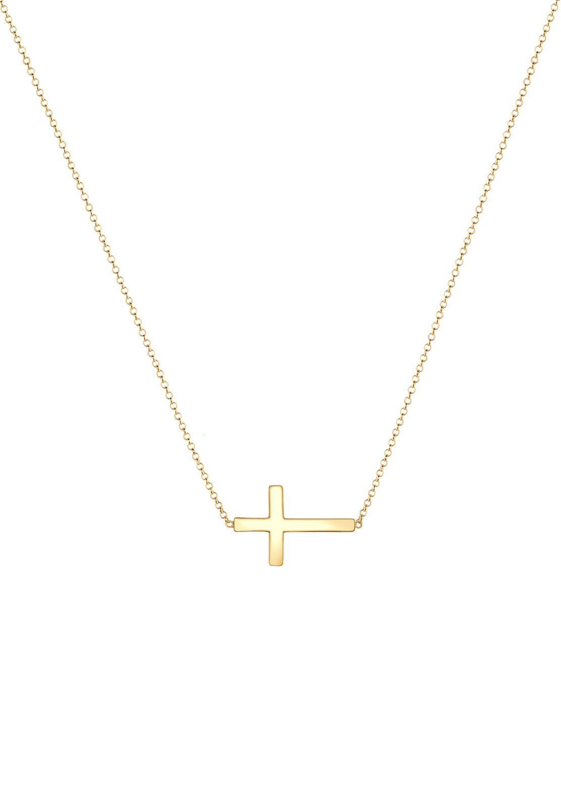 Elli Kette mit Anhänger »Kreuz Faith 925 Sterling Silber Kommunion«