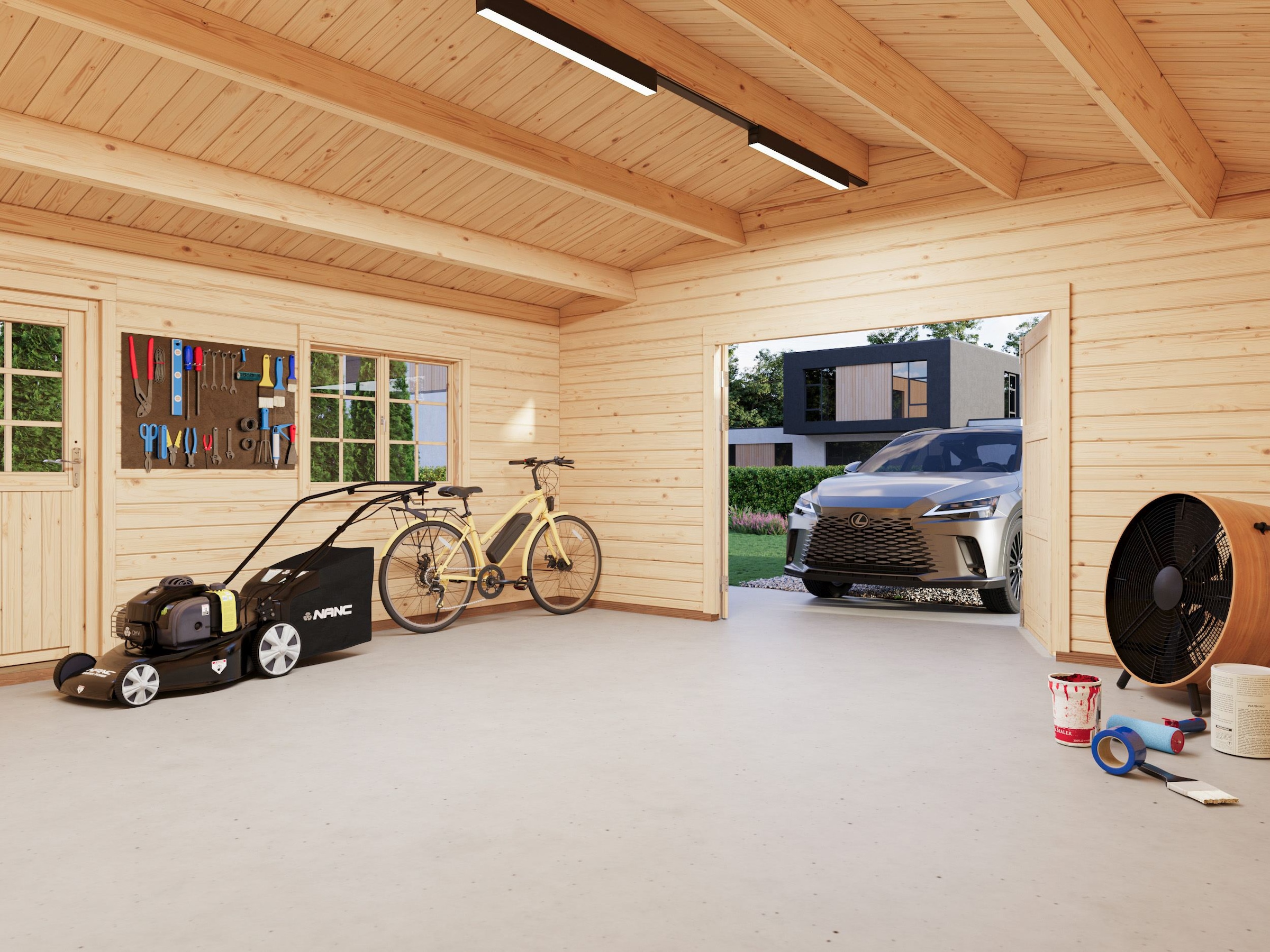 Palmako Garage »Roger, mit Holztor« BxTxH: 622x596x312 cm