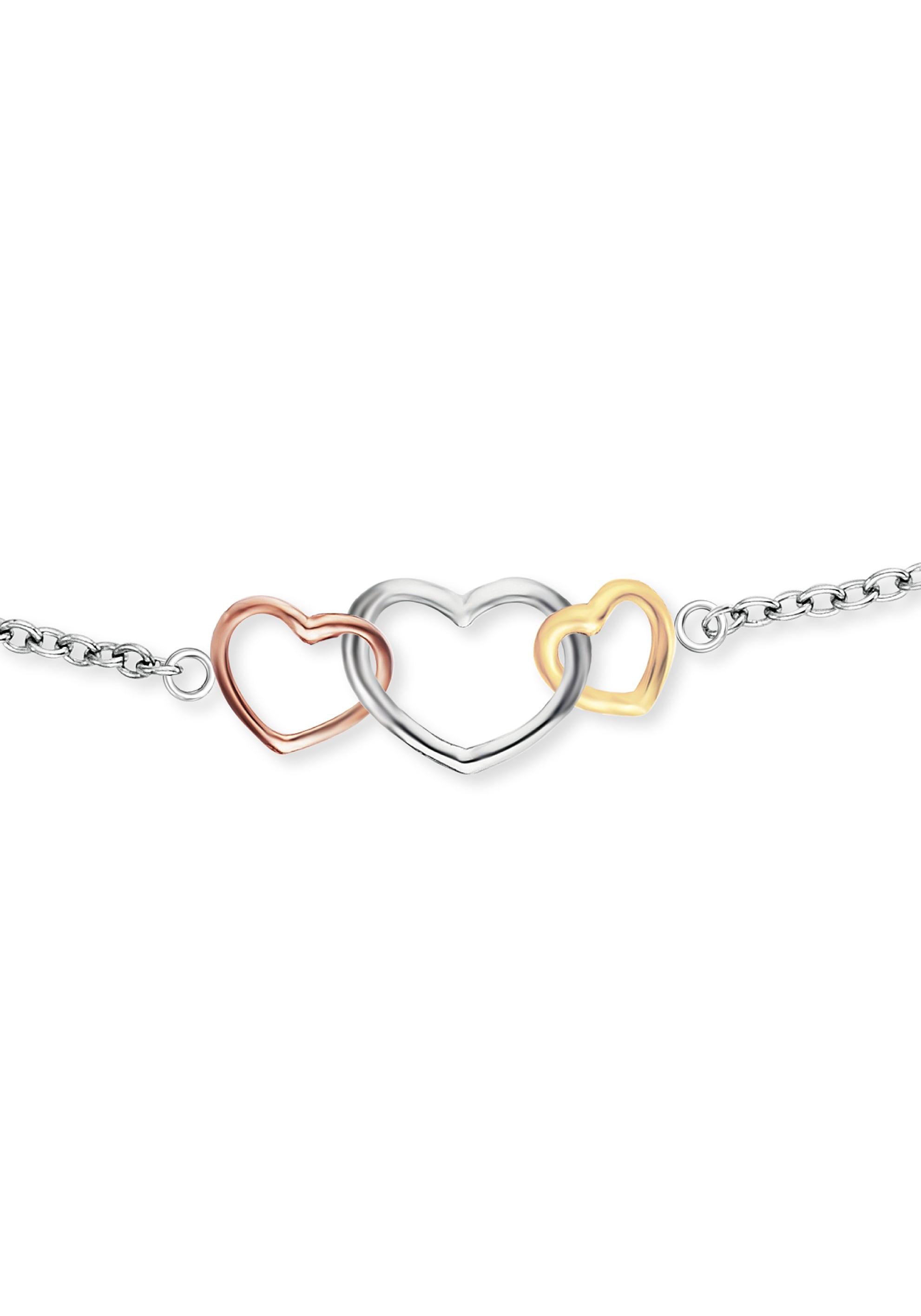 Engelsrufer Armband »3 HERZEN TRICOLOR, RB-WITHLOVE-03«