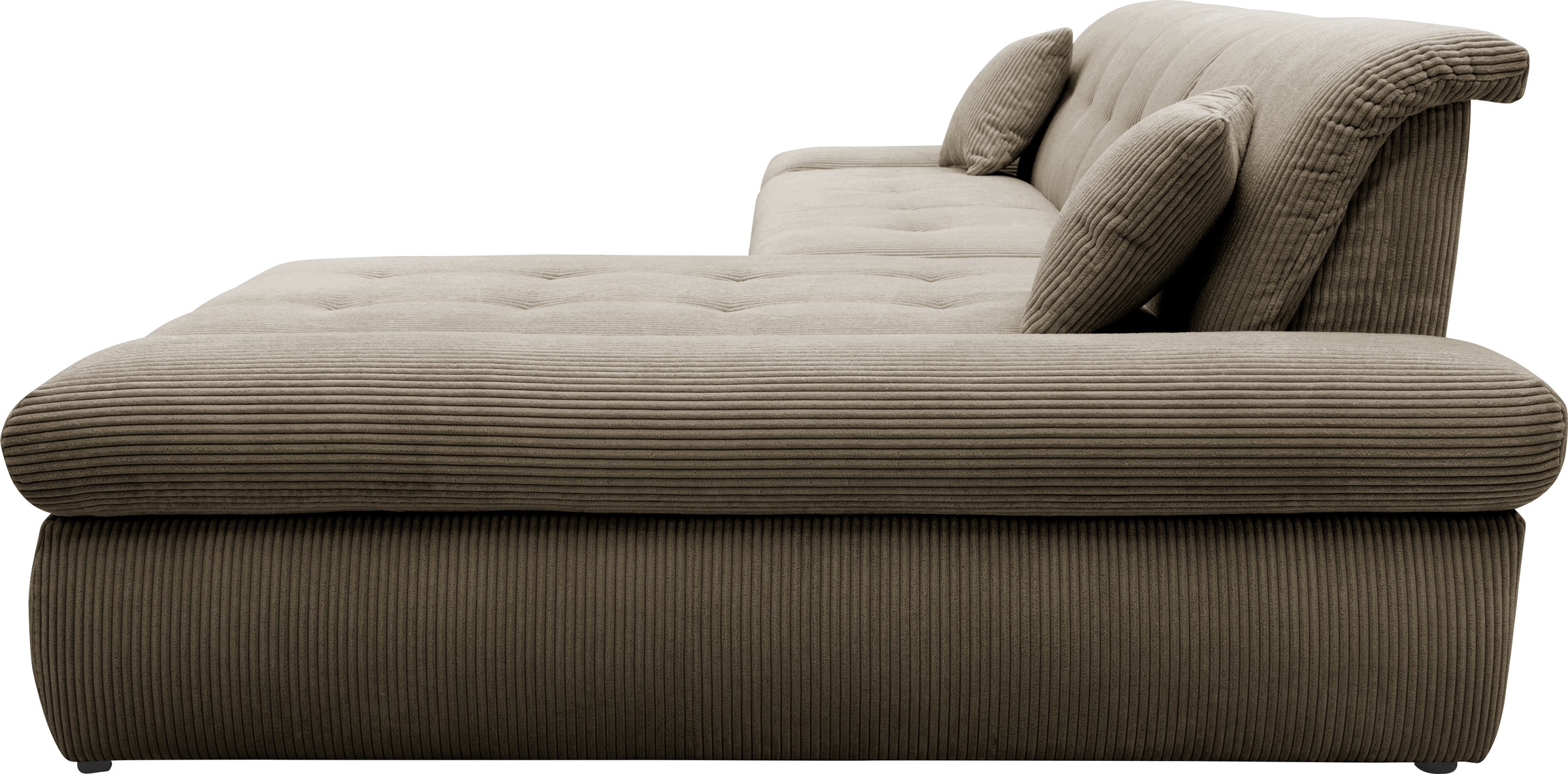 DOMO collection Ecksofa »Moric, L-Form, XXL-Sofa - Breite 300cm«, wahlweise mit Bettfunktion und Armteilverstellung, Cord