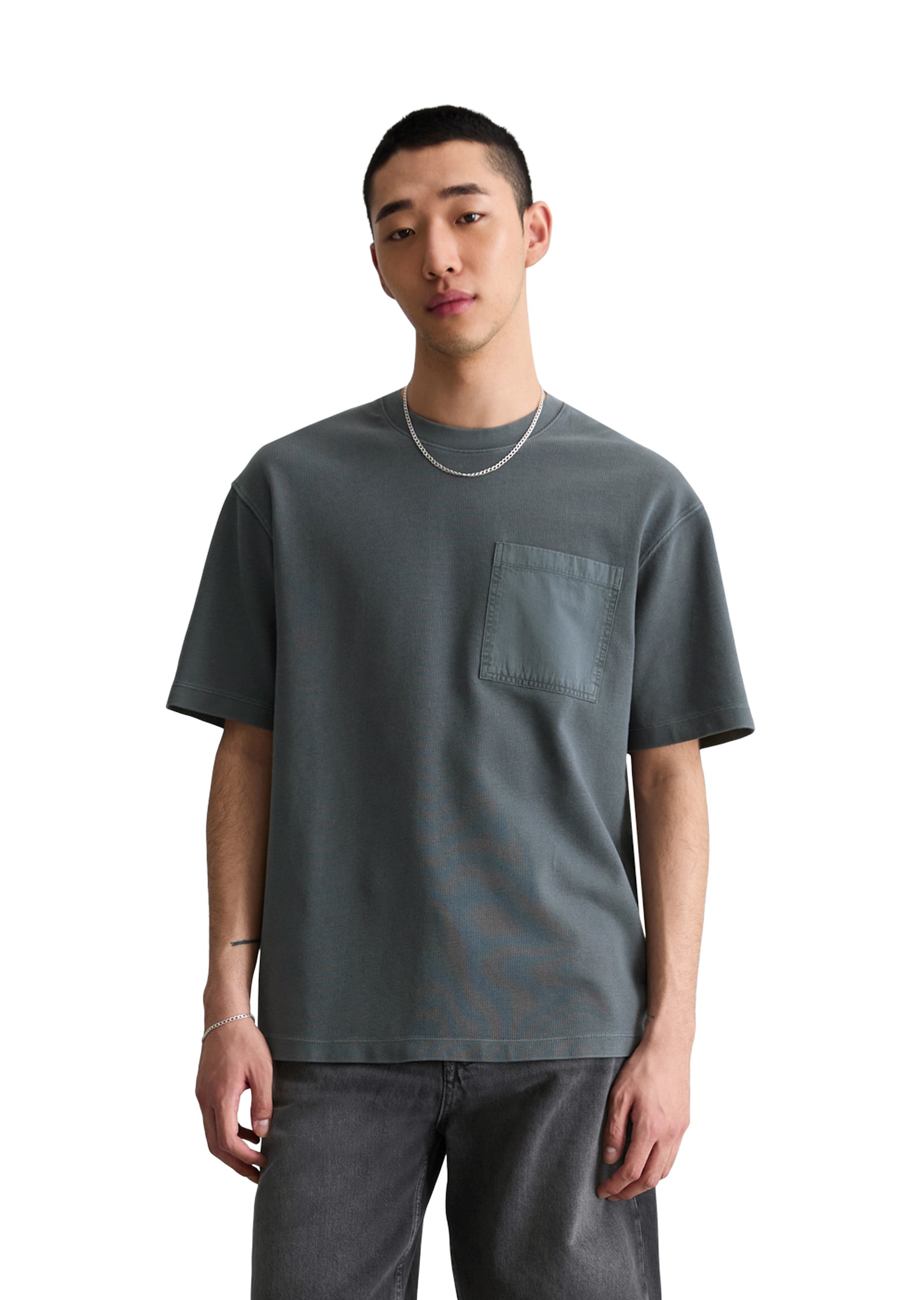 Marc OPolo DENIM T-Shirt "aus fein gerillter Bio-Baumwolle"