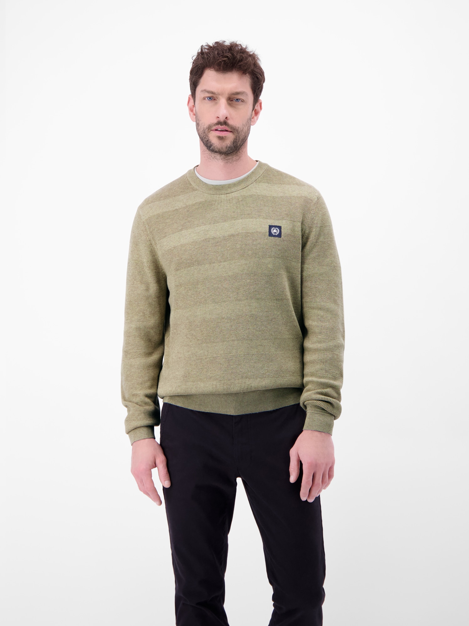 LERROS 1100000002199 "Strickpullover für Herren, tonal gestreift"