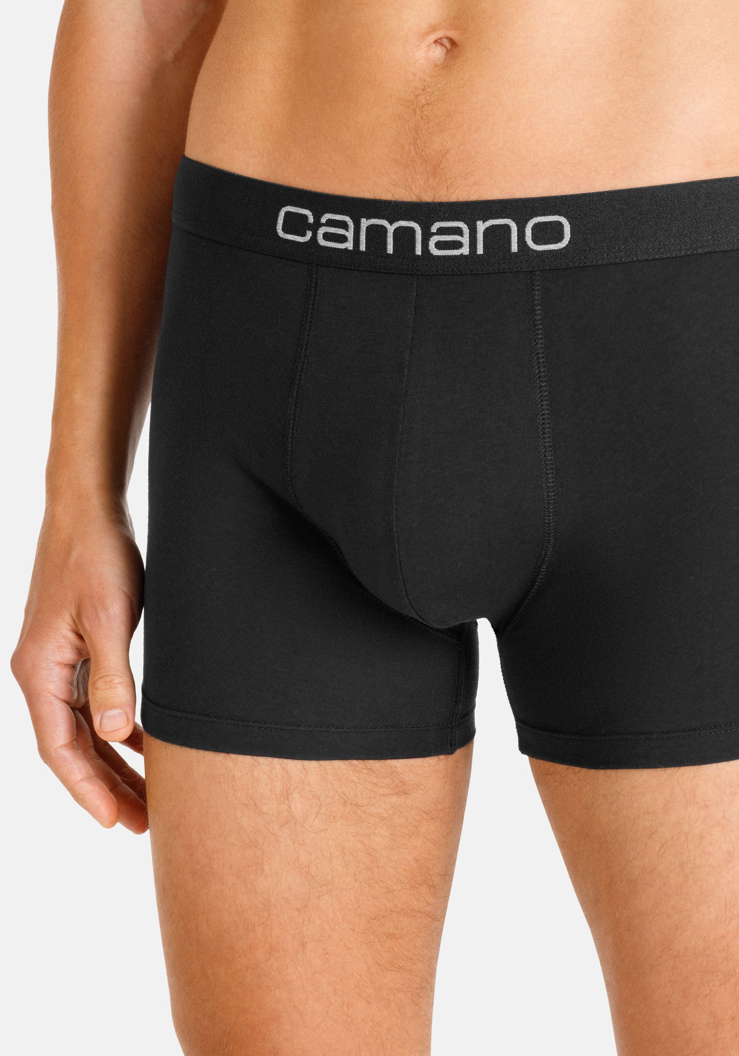 Camano Boxershorts »comfort«, (6er Pack), mit Stretch-Logobund