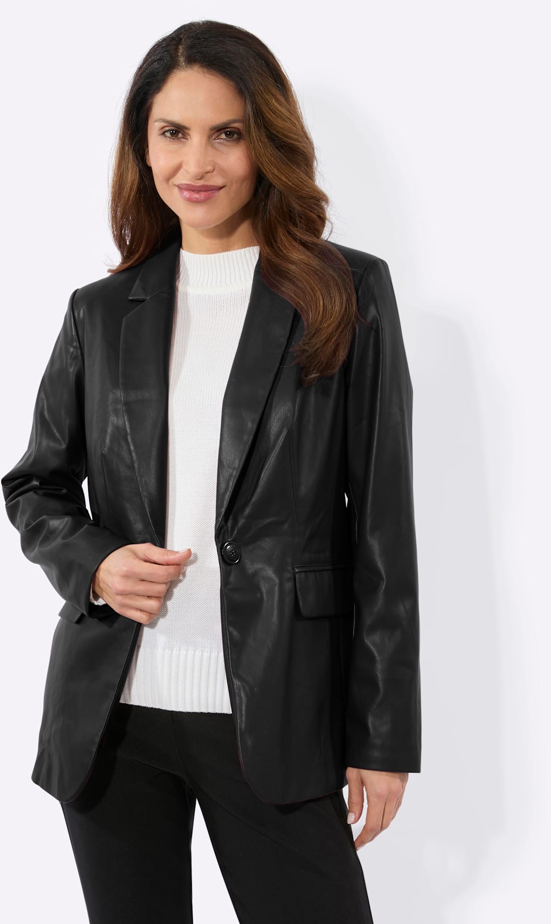 Inspirationen Lederimitat-Blazer "Lederimitat-Blazer"