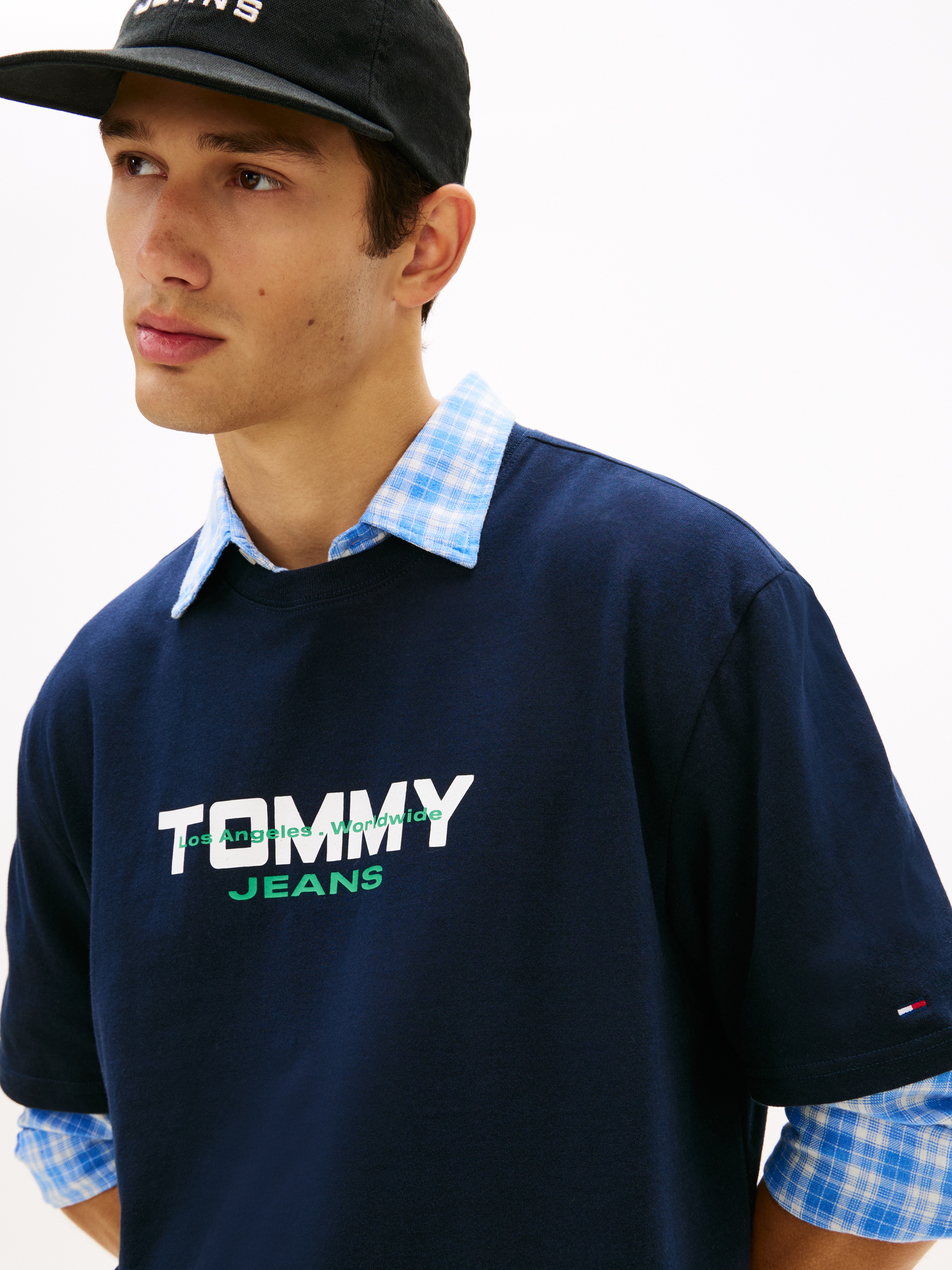 Tommy Jeans T-Shirt "TJM 90S BLOCK" Relaxed fit mit Rundhalsausschnitt günstig online kaufen