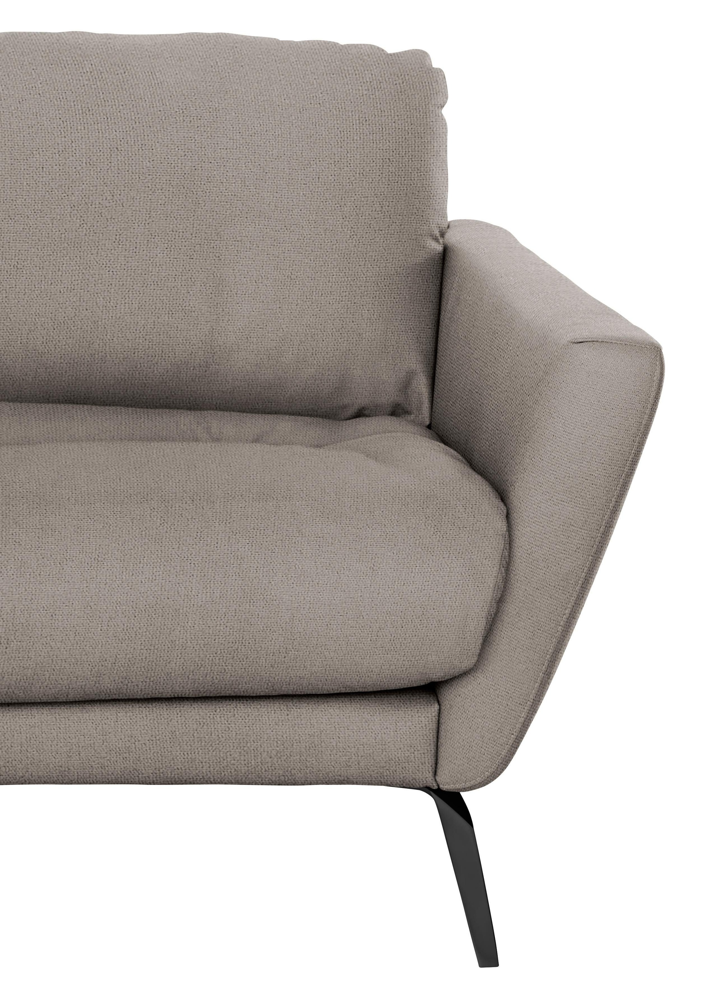 W.SCHILLIG Big-Sofa »softy«, mit dekorativer Heftung im Sitz, Füße schwarz pulverbeschichtet