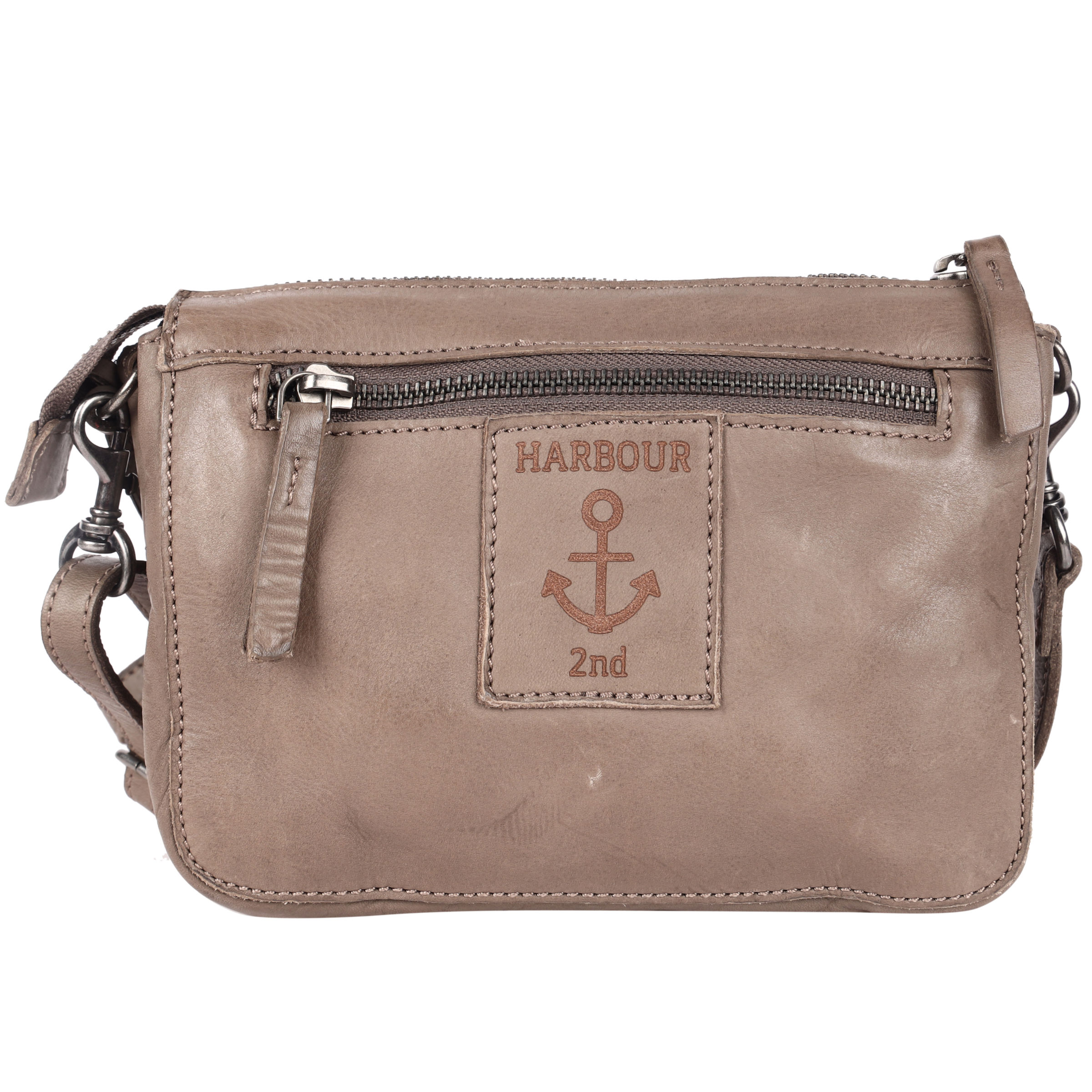 HARBOUR 2nd Umhängetasche »Tiani«, Schultertasche Handtasche Damen Tasche Damen mit Logoanhänger