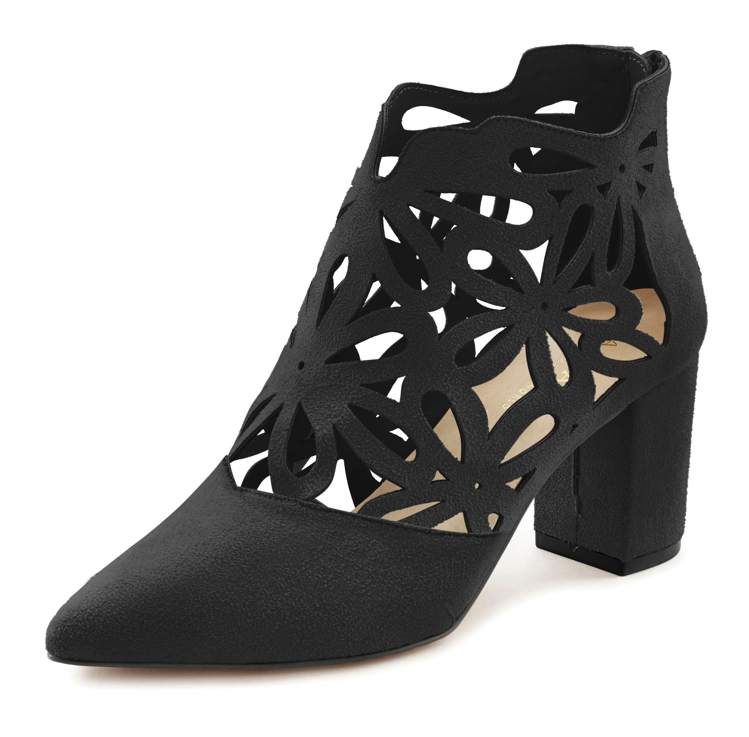 High-Heel-Stiefelette »Trachtenschuh«, mit femininer Spitze und Blockabsatz, Ankle...