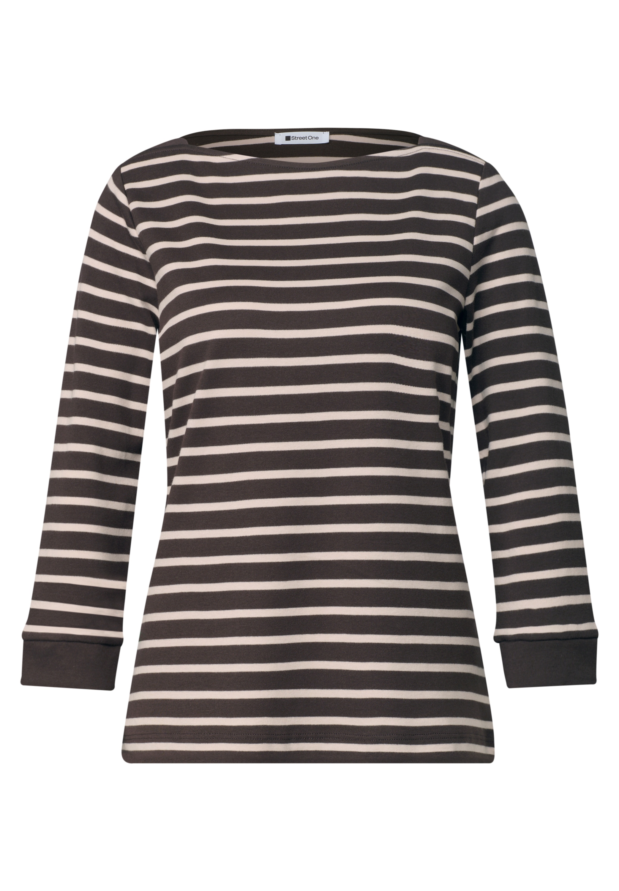 STREET ONE 3/4-Arm-Shirt Streifenshirt, Baumwolle, 3/4-Arm