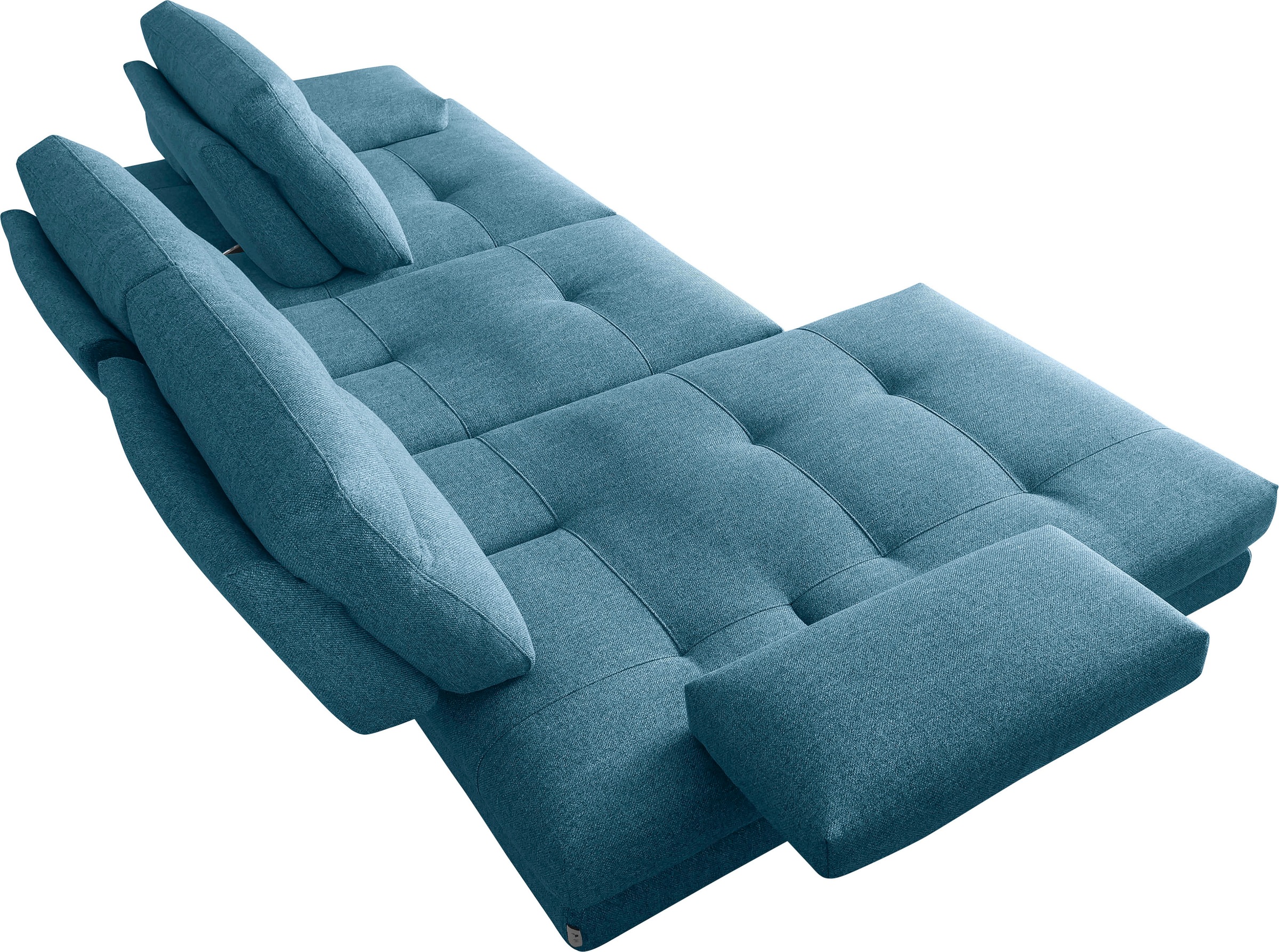 CALIA ITALIA Ecksofa »Toby Wing, L-Form, Designsofa mit sensationellem Sitzkomfort«, inklusive Sitztiefenverstellung, Füße in chrom glänzend