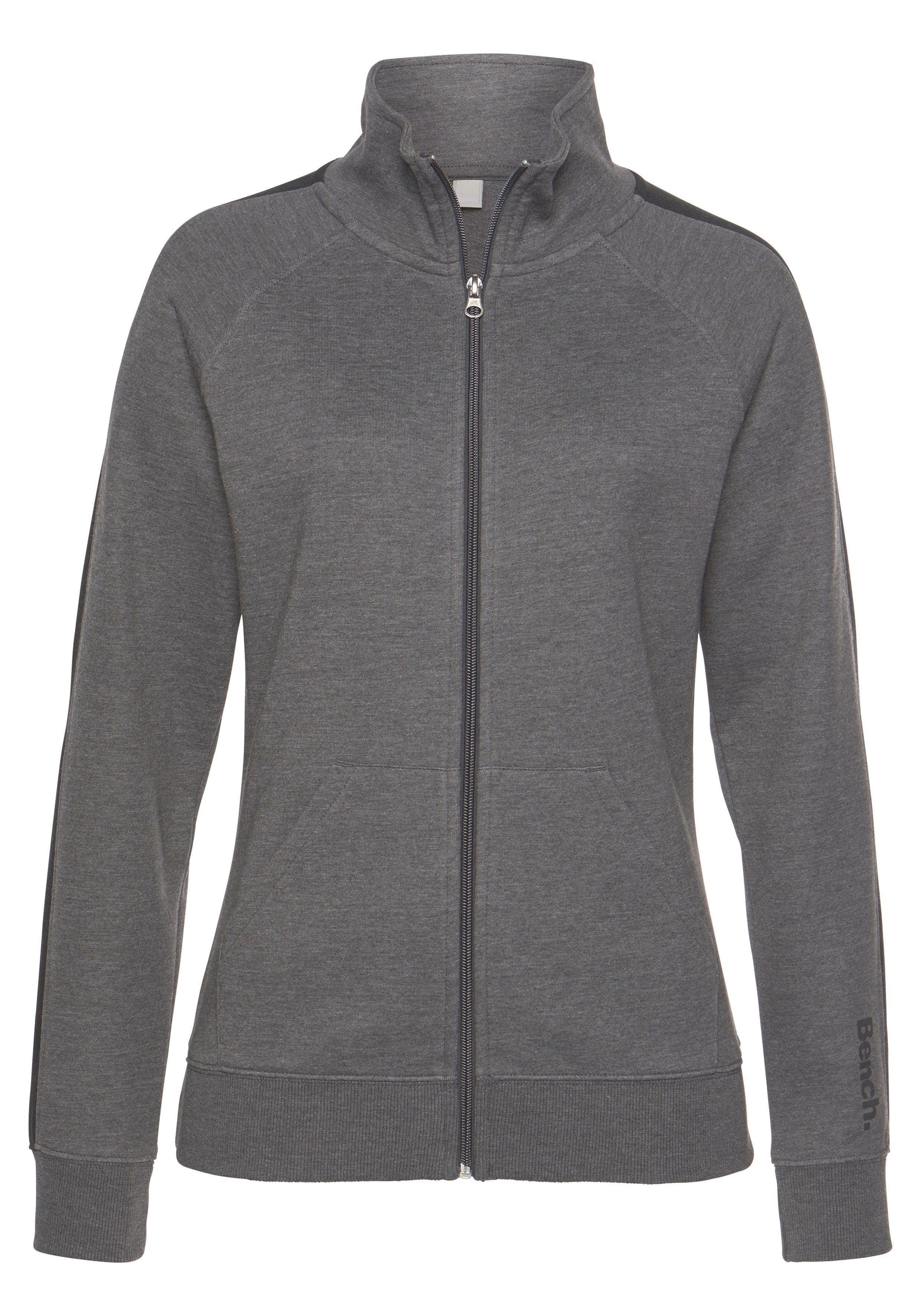 Bench. Loungewear Sweatjacke, mit Seitenstreifen und Stehkragen, Loungewear günstig online kaufen