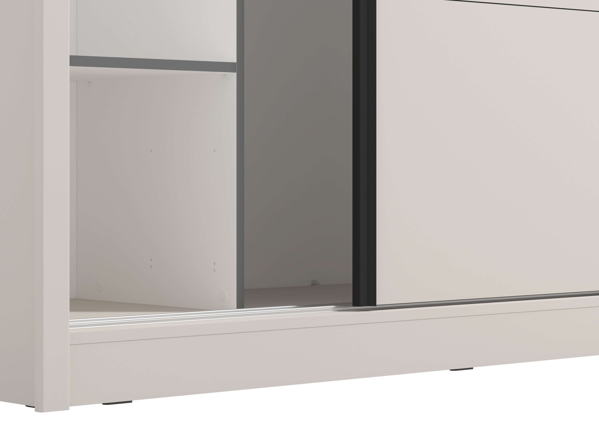 INOSIGN Schwebetürenschrank »Albi, Schlafzimmerschrank, Wäscheschrank in cashmere oder weiß«, Kleiderschrank mit Spiegel MIT Innenausstattung,FSC®-zertifiziert